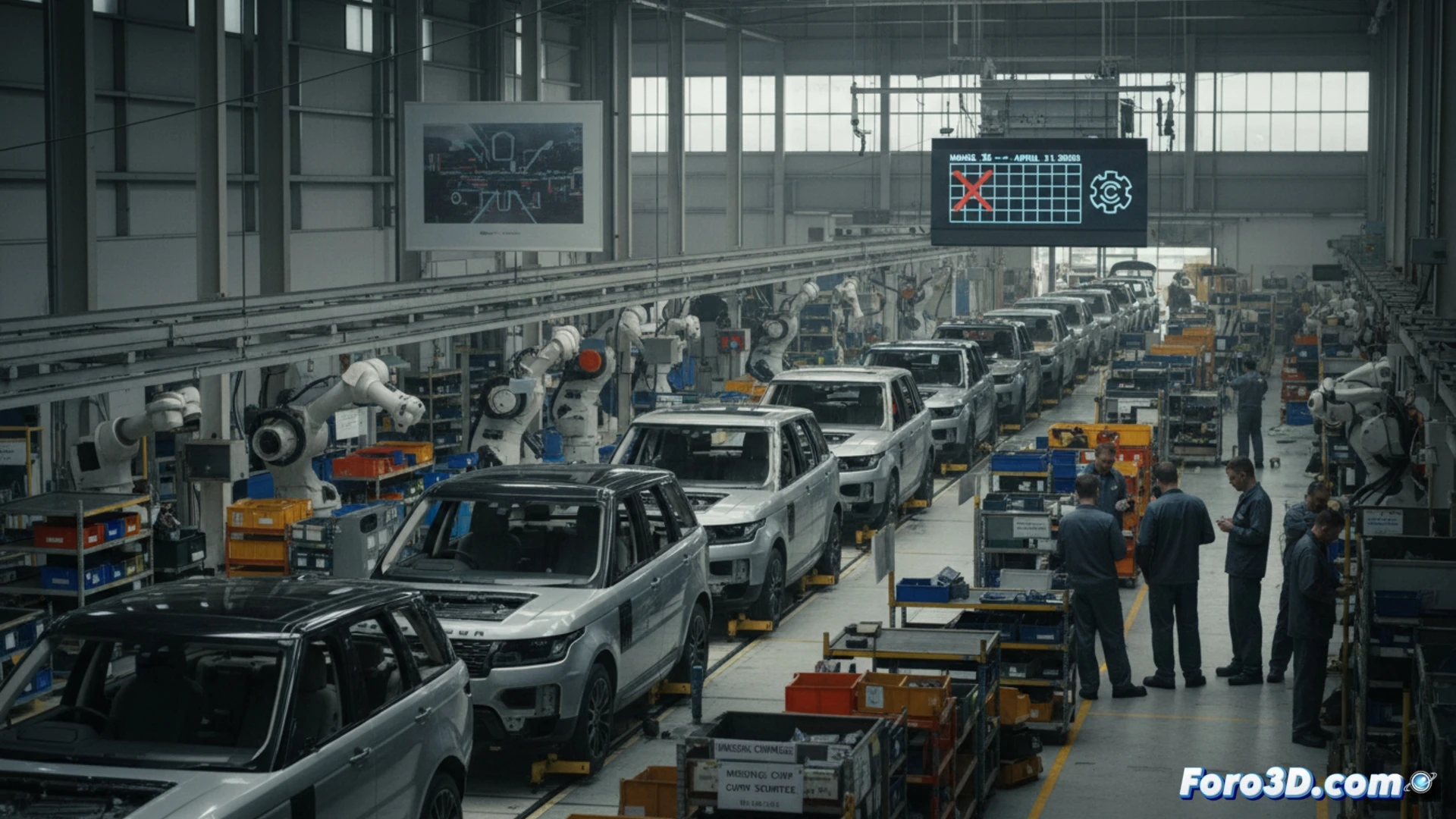 Modelo 3D de una compleja red de cadena de suministro global con un nodo en llamas en Noruega y una fabrica detenida en UK.