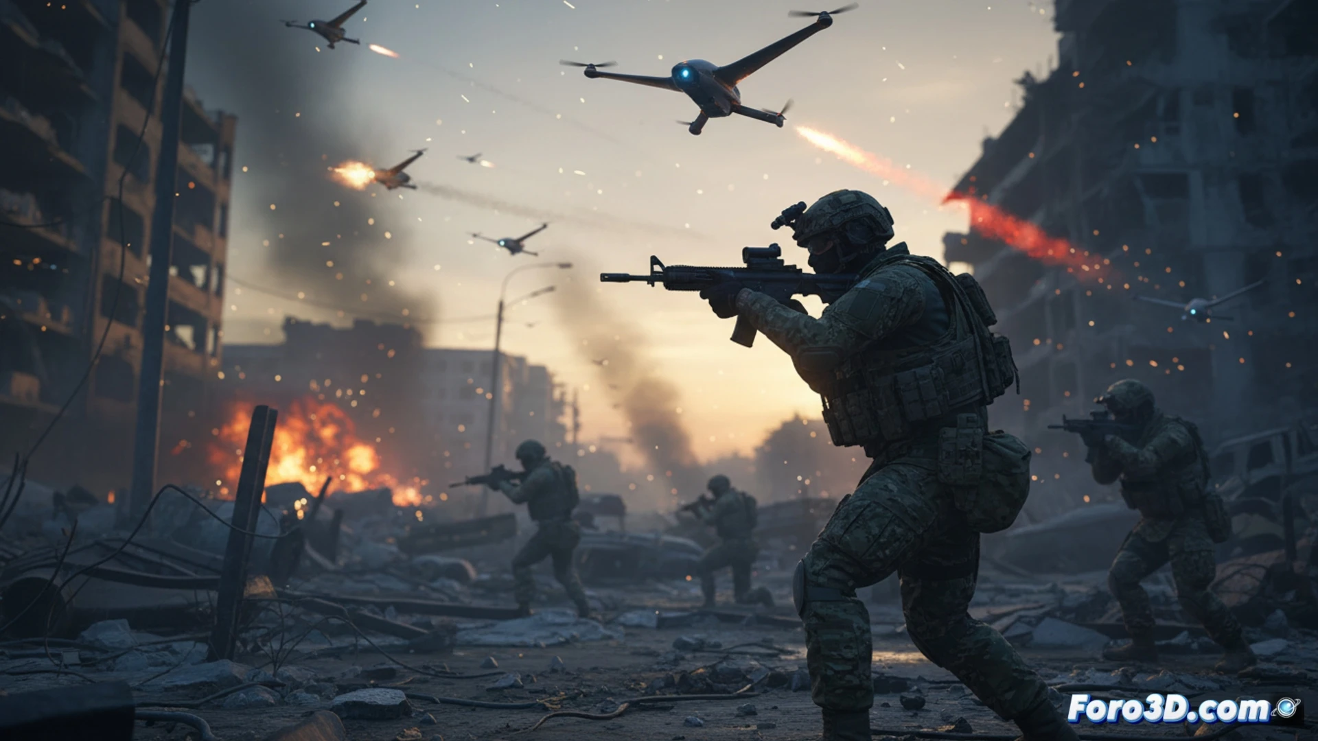 La Guerra 3D: Drones Autónomos y la Simulación del Futuro Bélico