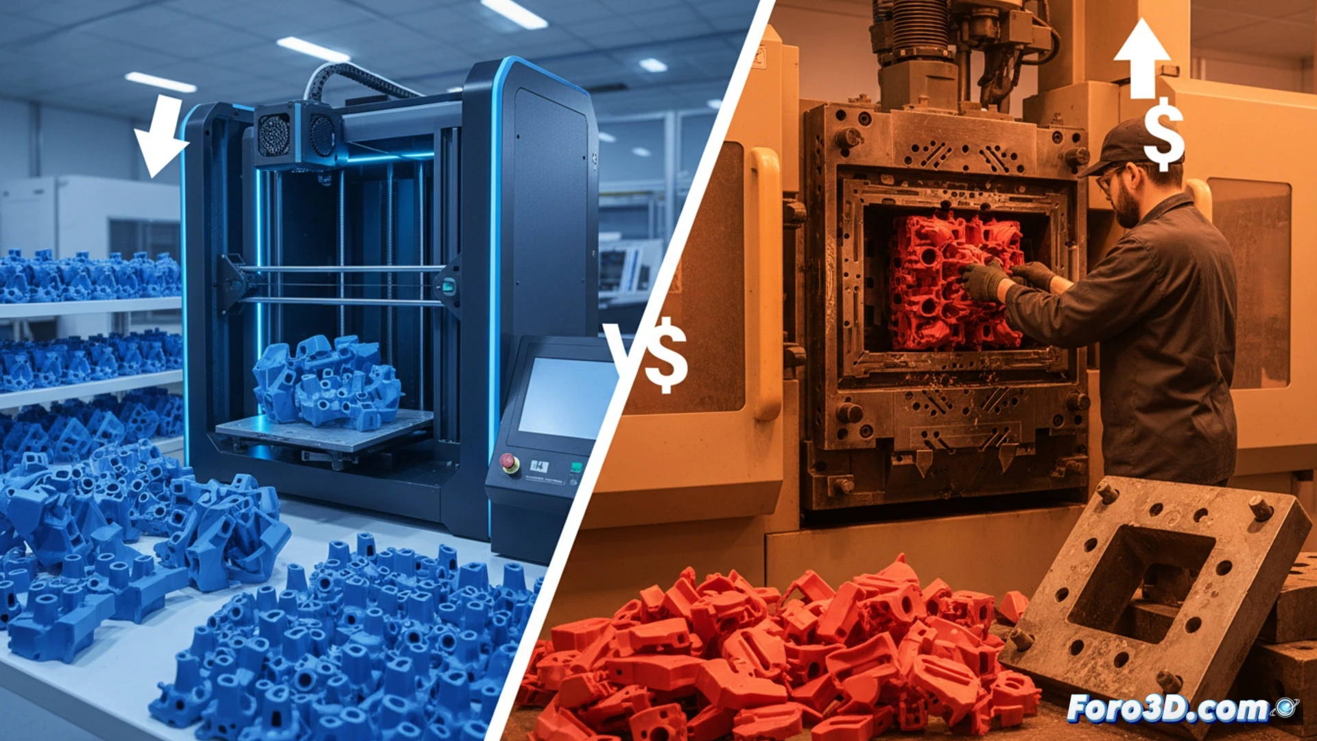 La impresión 3D compite en costos con la inyección para series cortas