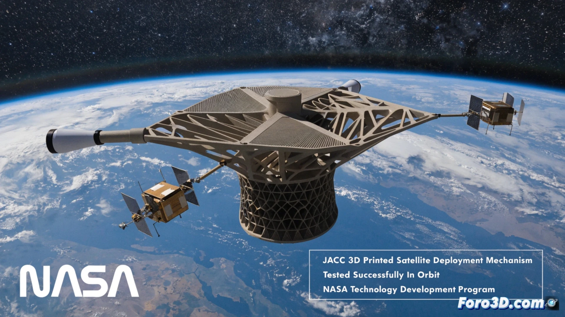 La NASA prueba con éxito un mecanismo de despliegue impreso en 3D en órbita