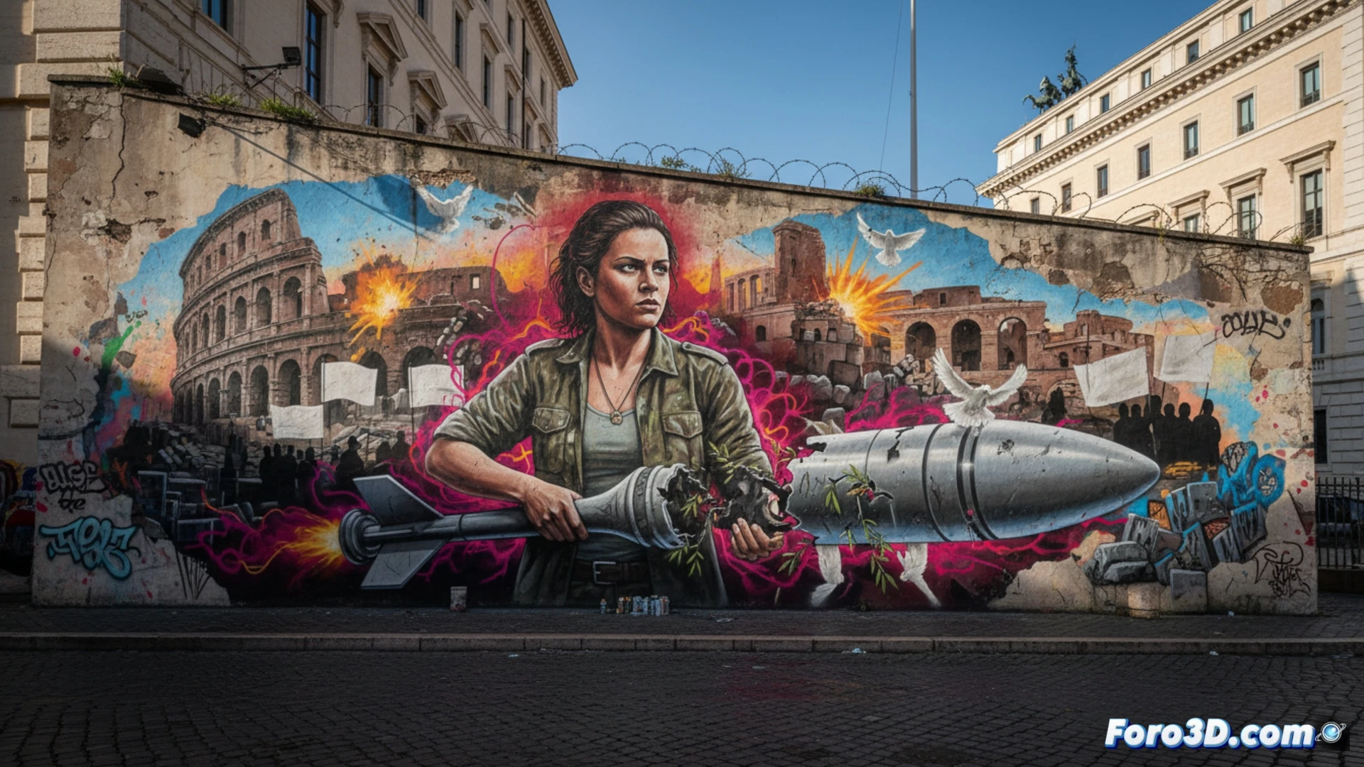 Laika: arte urbano contra la guerra y el patriarcado en Roma