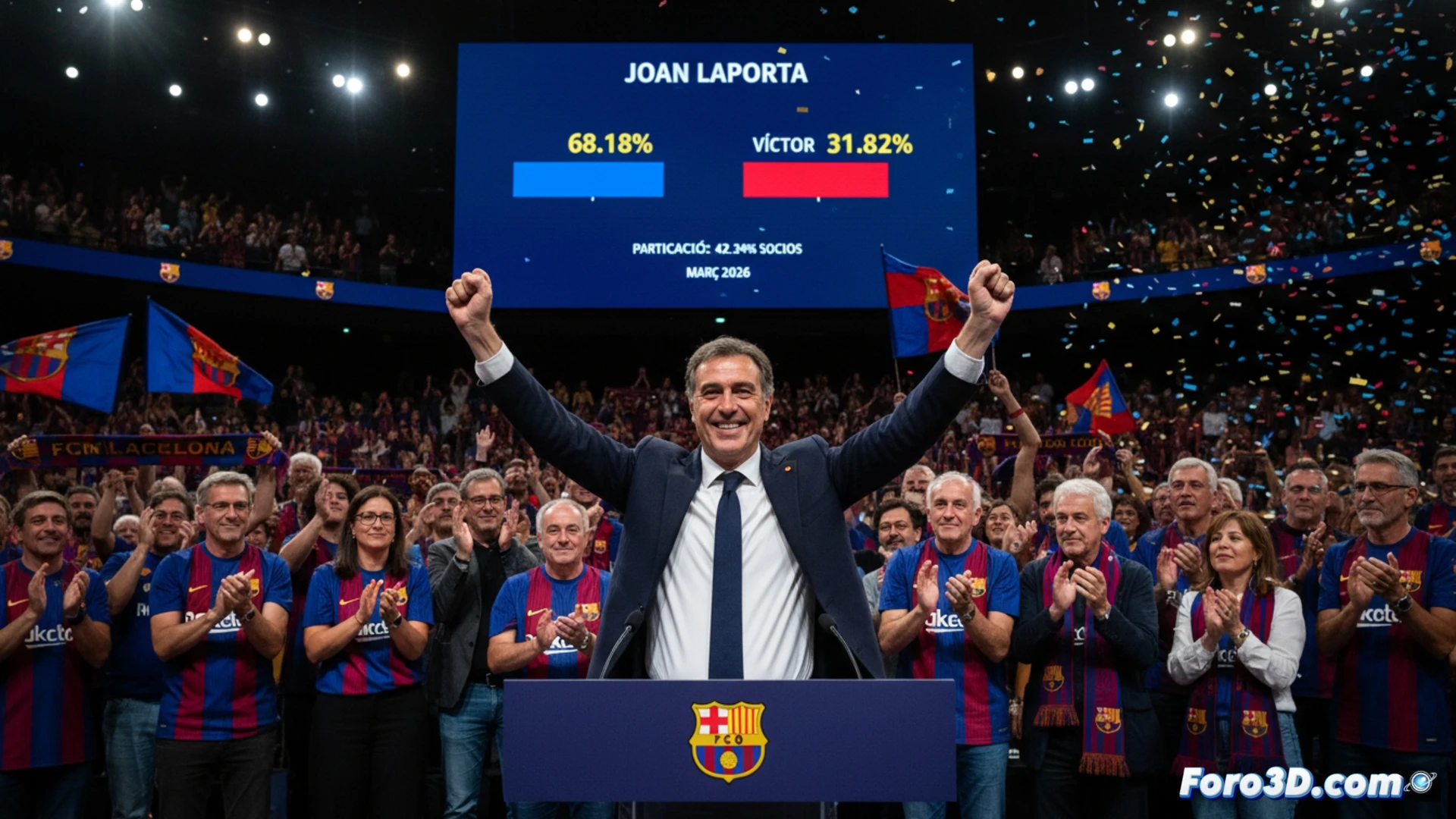 Laporta reelegido presidente del Barça con amplia mayoría en 2026