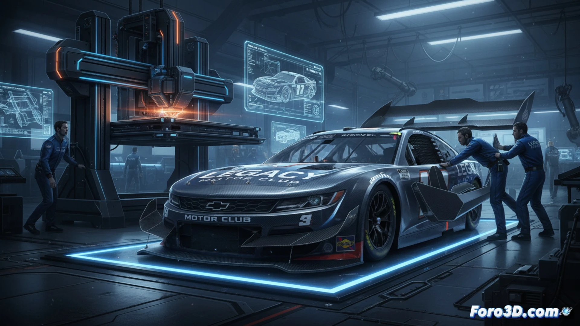 LEGACY MOTOR CLUB apuesta por la impresión 3D de gran formato en NASCAR