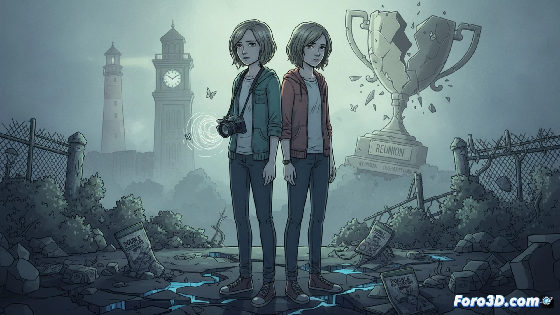 Max y Chloe en un entorno con texturas repetidas y modelos reciclados de juegos anteriores de la saga.