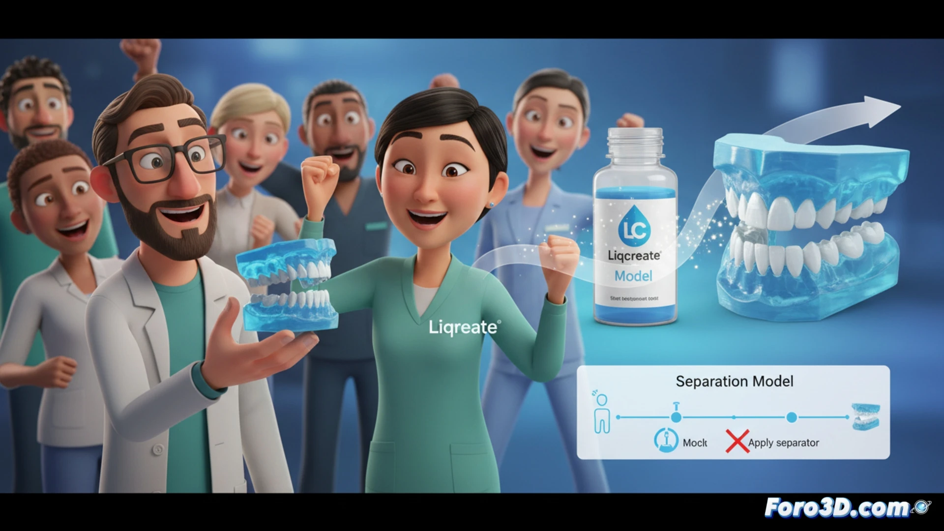 Liqcreate lanza resina dental con separador integrado