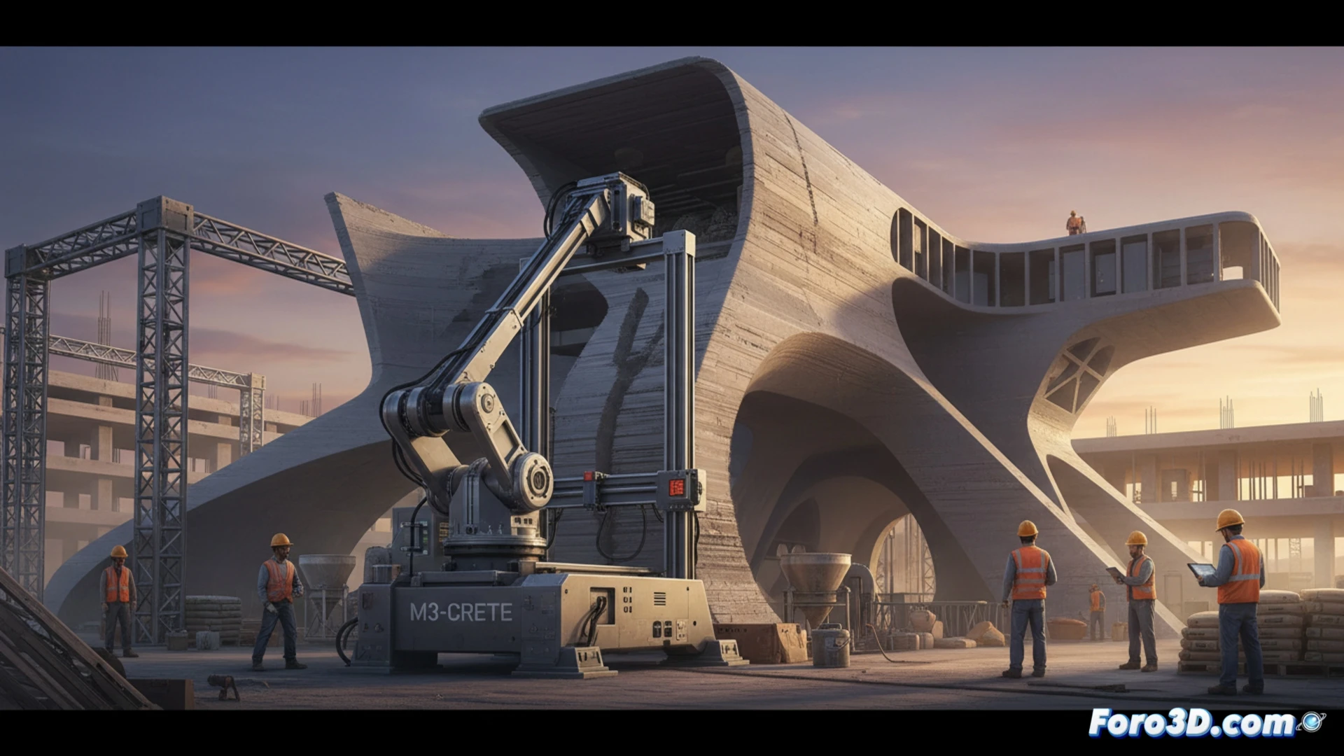 M3-CRETE: Impresión 3D de hormigón de código abierto para arquitectura paramétrica