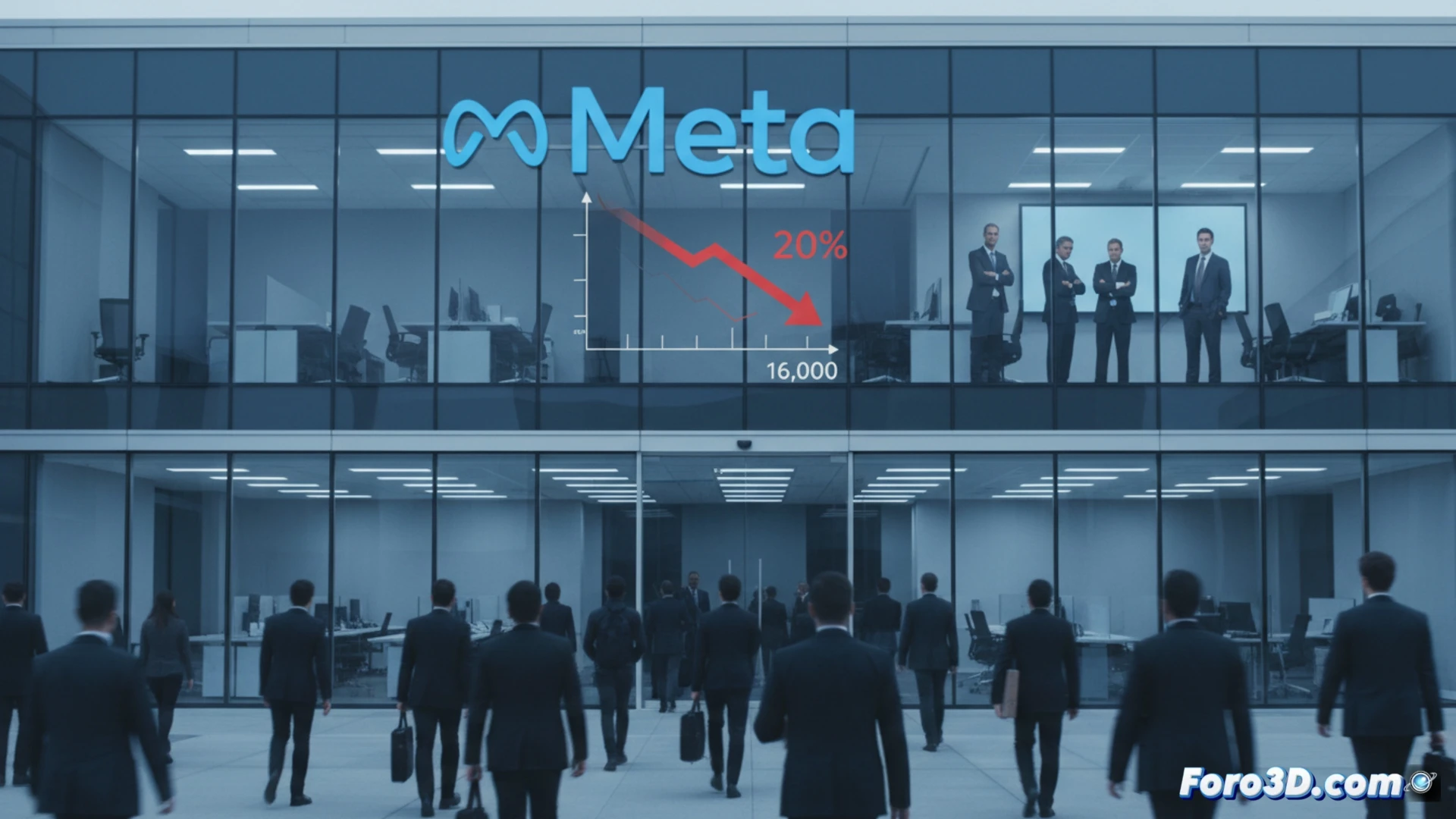 Meta planea reducir un 20% de su plantilla global, unas 16.000 personas