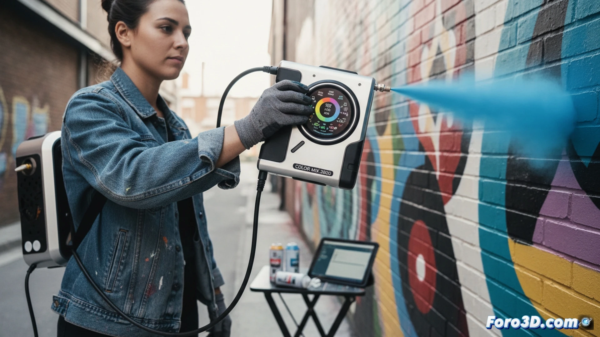 Mezclador de aerosol digital: arte generativo en la lata