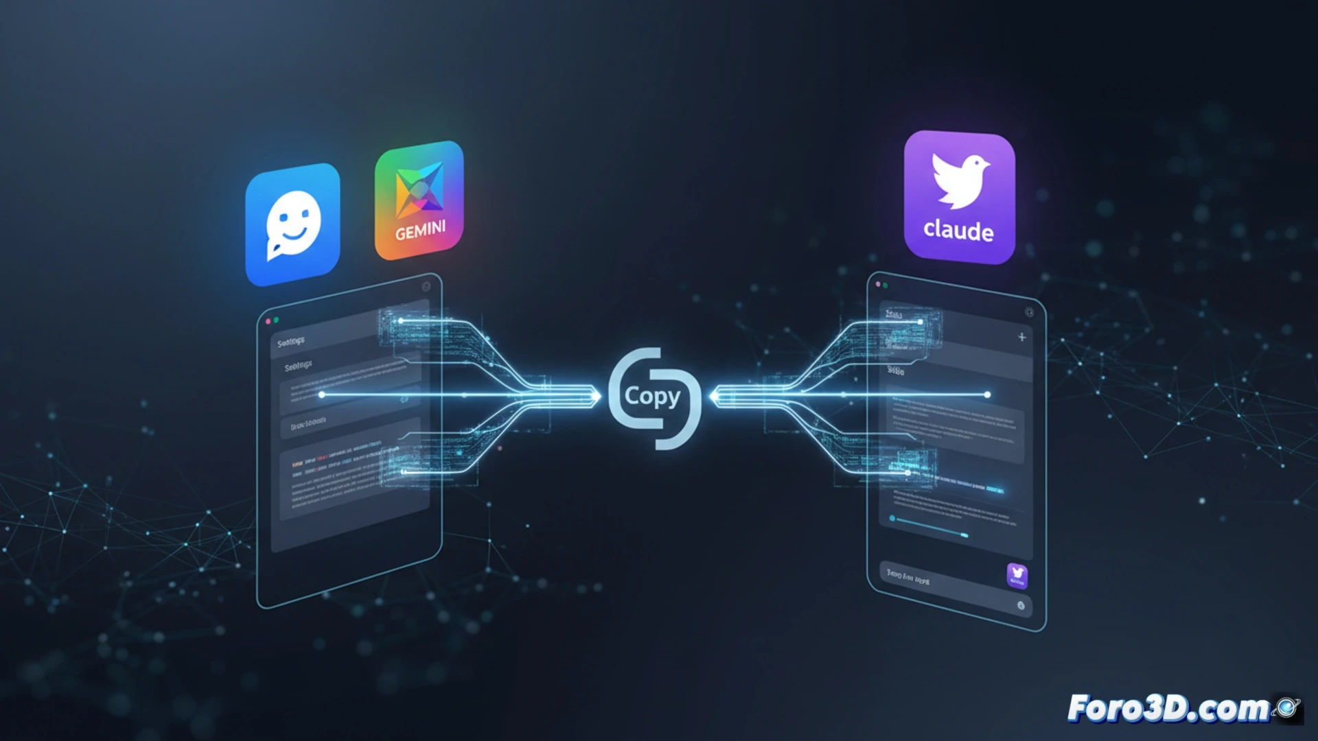 Diagrama de flujo que muestra la migracion de un asistente de IA personalizado desde ChatGPT a la plataforma Claude.