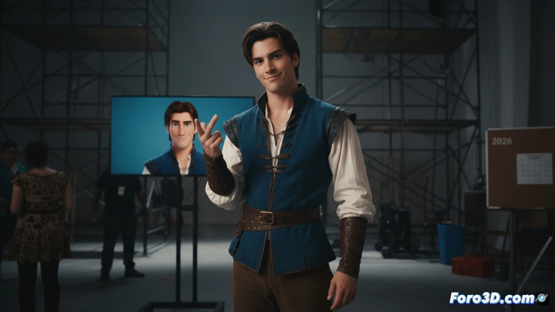 Milo Manheim ensaya la 'mirada' de Flynn Rider para el remake de Enredados