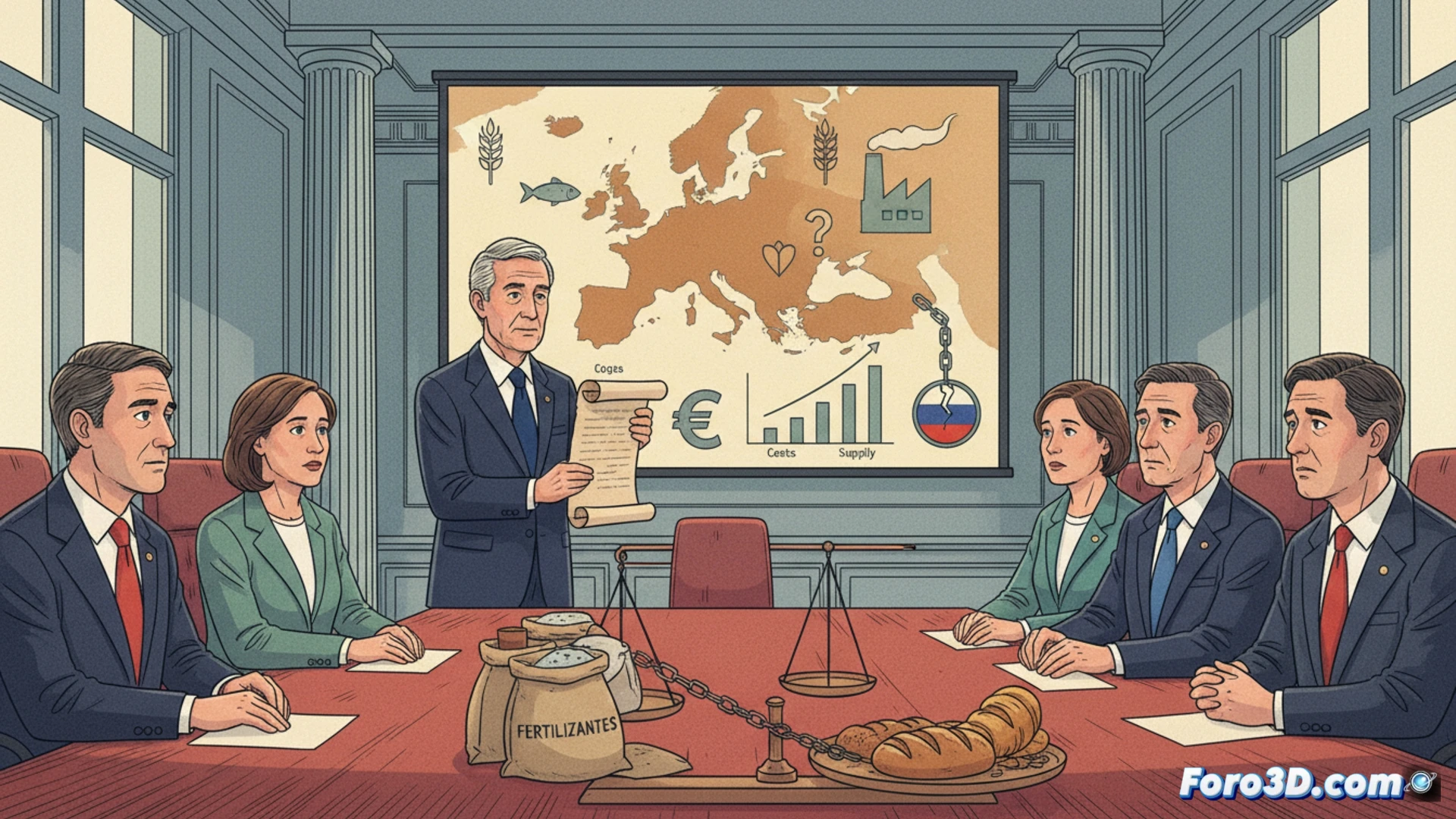 Modelado 3D de la crisis de fertilizantes: geopolítica en la cadena de suministro