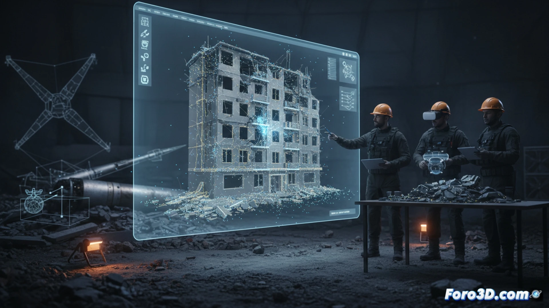 Modelado 3D para documentar ataques con drones y misiles