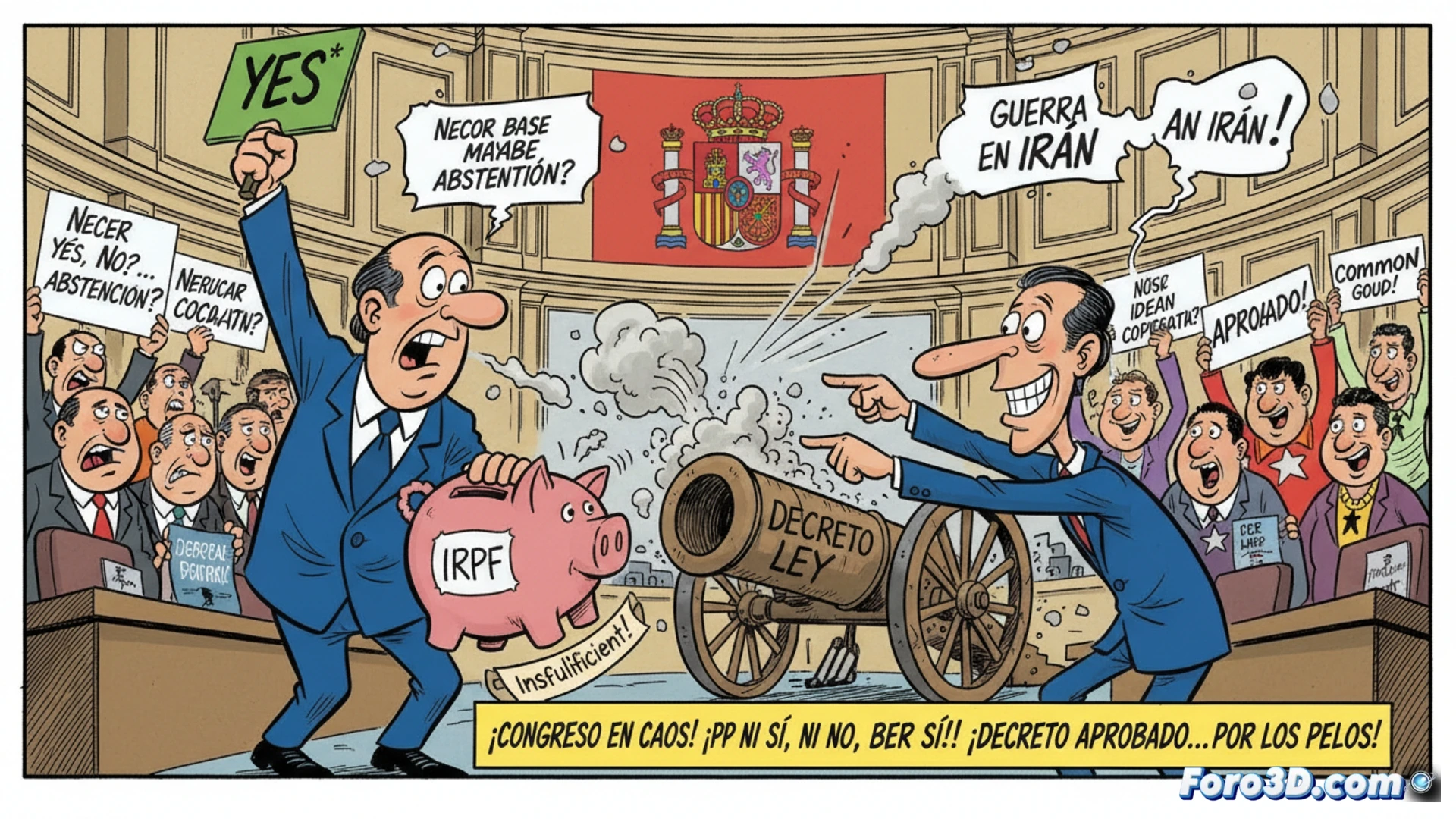 Modelando la estrategia parlamentaria en 3D: el caso del decreto de la guerra