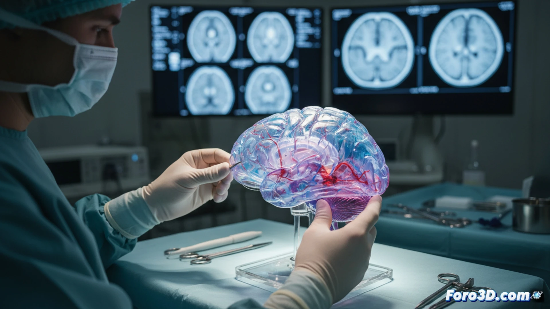 Modelos cerebrales 3D: precisión tangible en neurocirugía