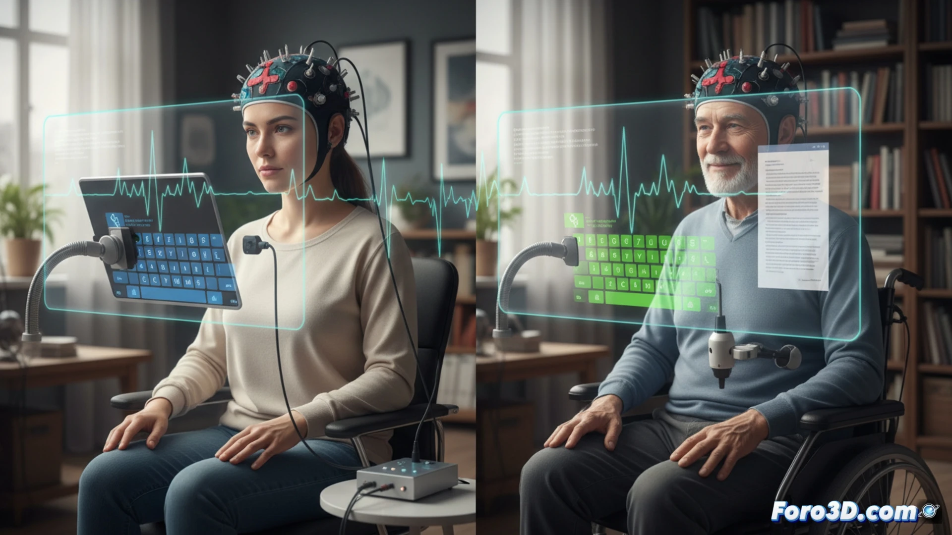 Pacientes con tetraplejia escriben con el pensamiento desde casa