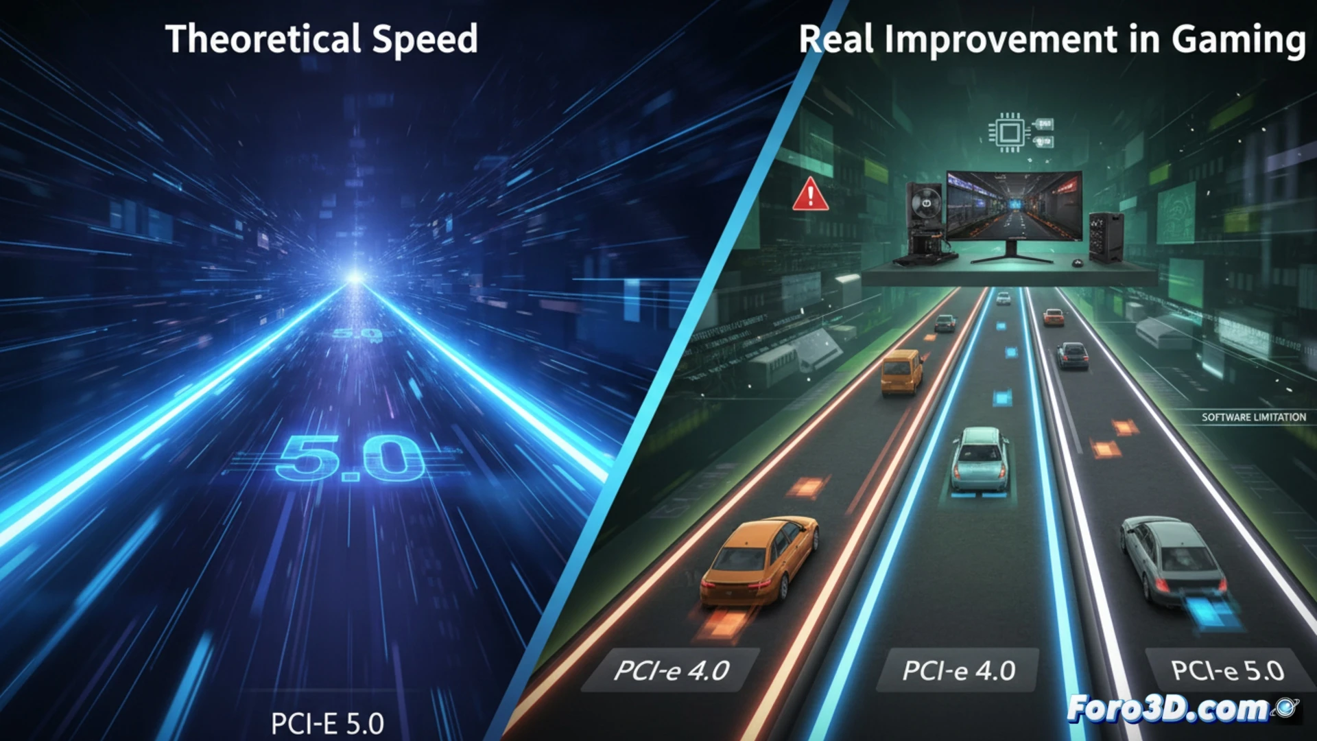 PCIe 5.0 en juegos: ¿Velocidad teórica o mejora real?