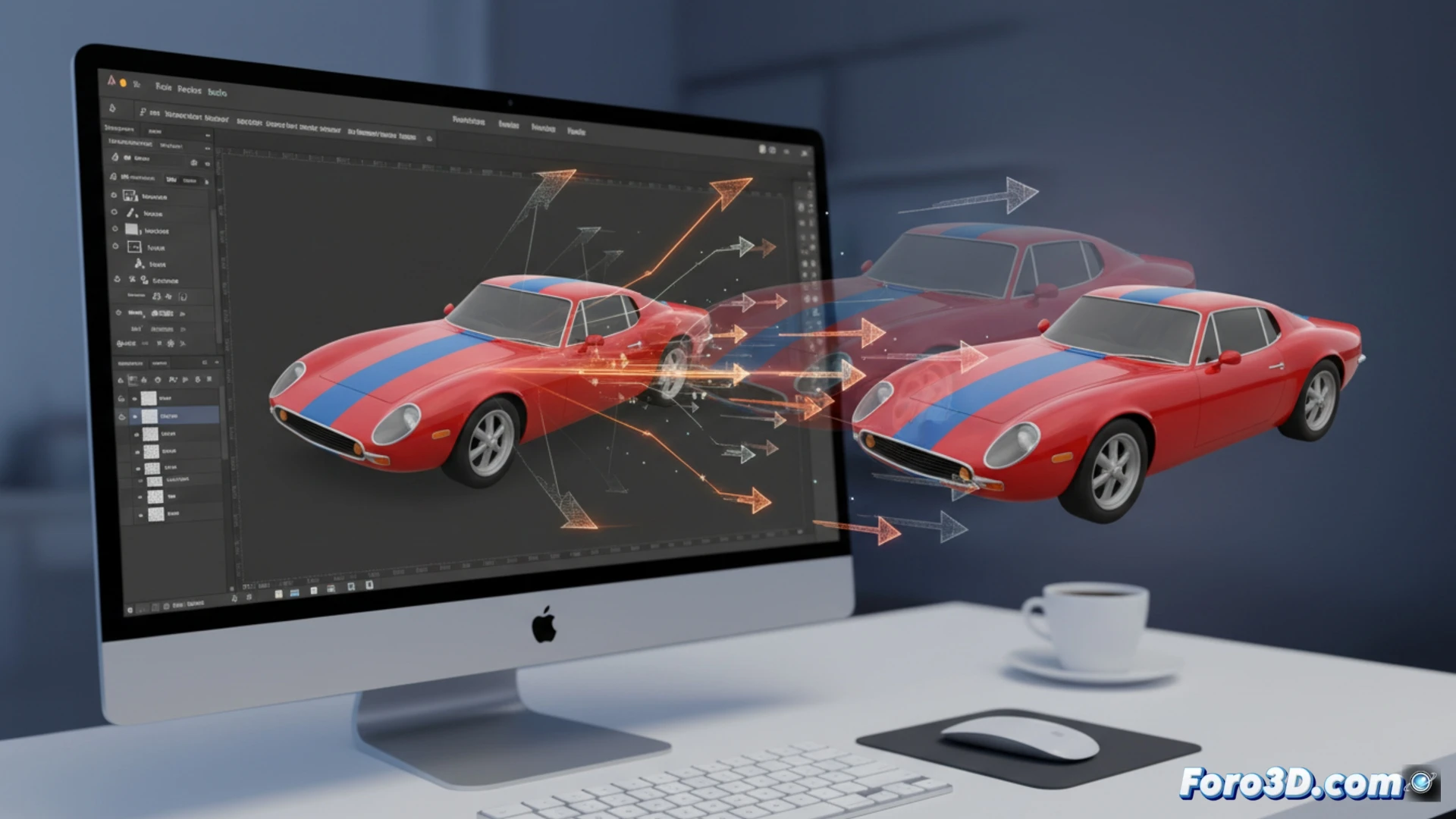 Photoshop prueba Rotate Object, una beta que rota objetos 2D con IA