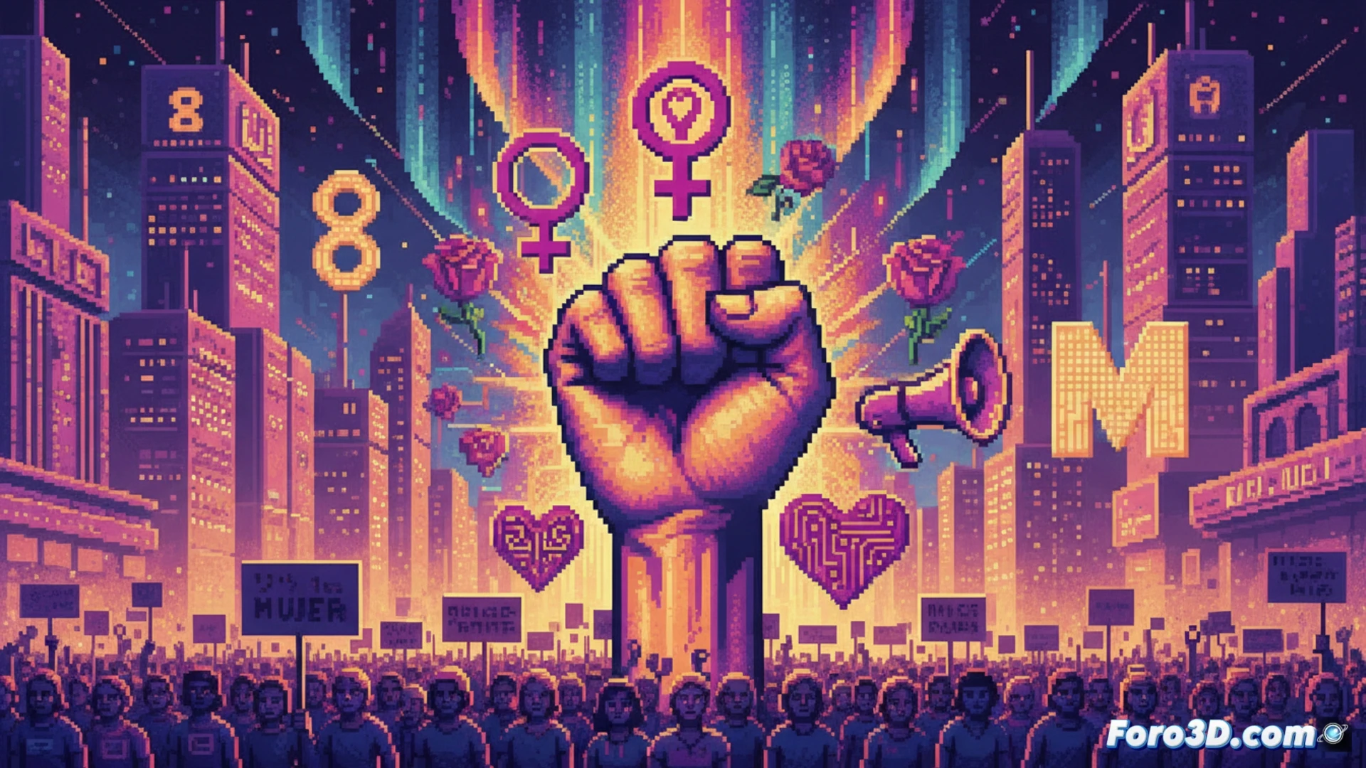 Pixel Art y Activismo: Reivindicar el Día de la Mujer