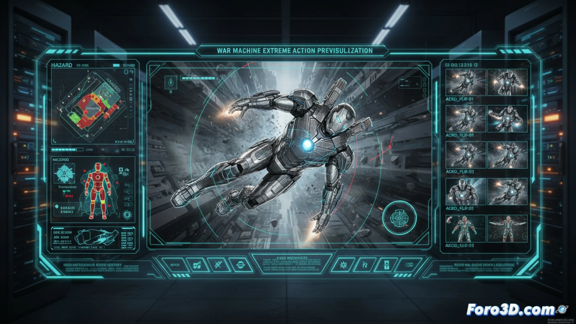 Previsualización 3D: Planificando la Acción Extrema de War Machine