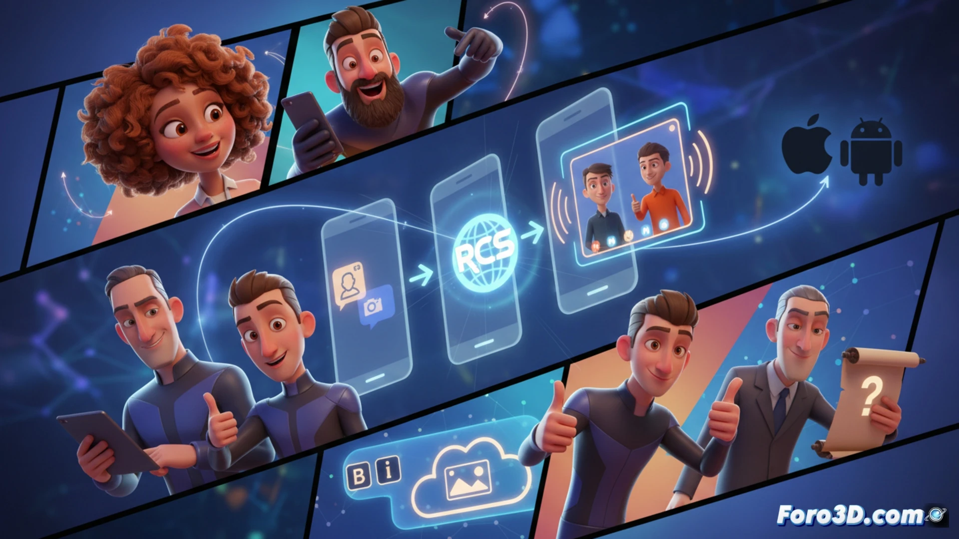 Un telefono movil mostrando una conversacion de texto que se transforma en una videollamada con un solo toque.