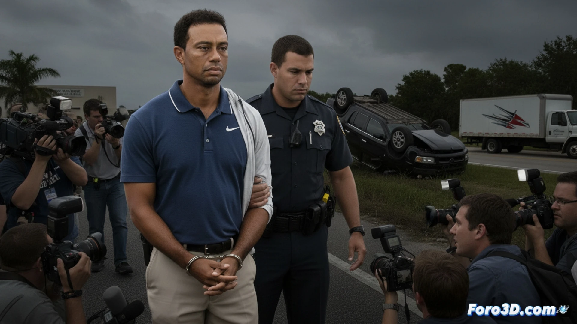 Reconstrucción 3D del accidente de Tiger Woods: Análisis forense