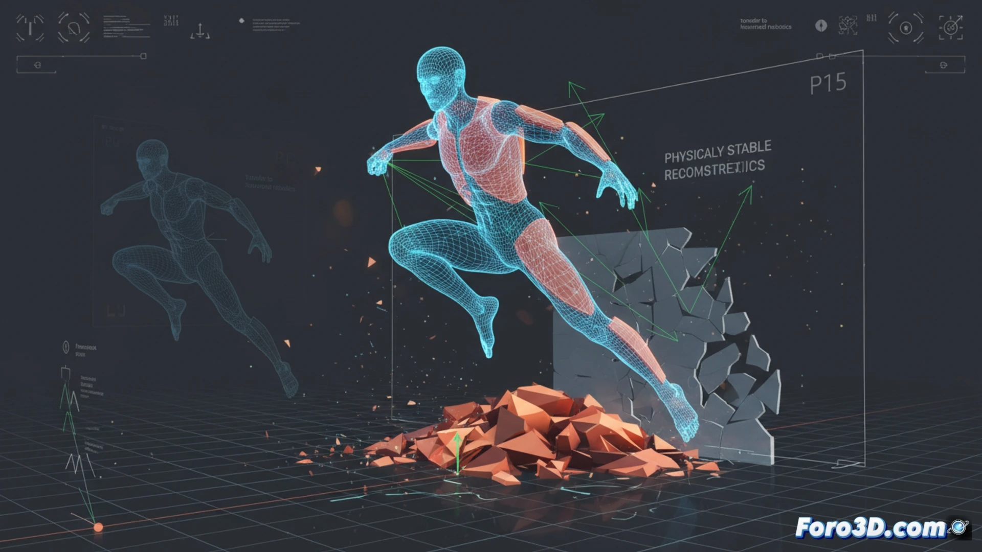 Reconstrucción 3D Físicamente Estable para Humanoides Digitales