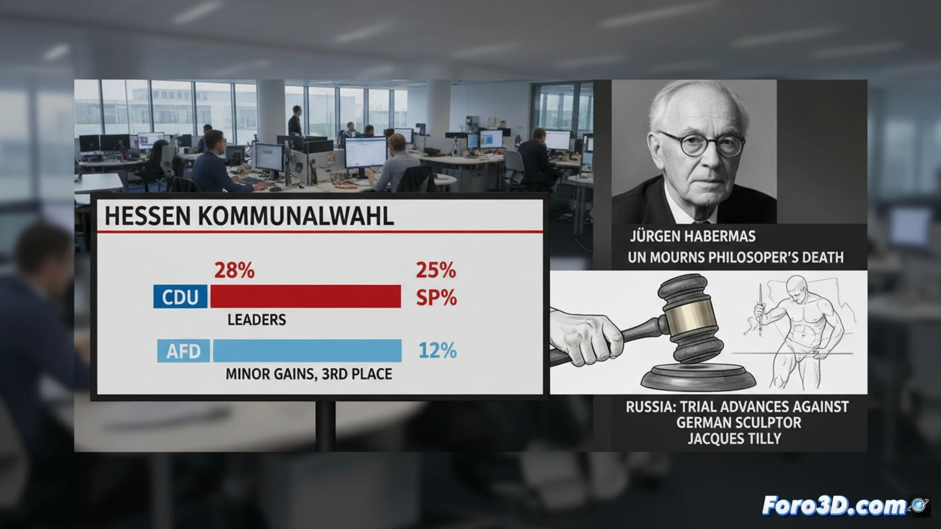 Resultados electorales en Hesse y noticias internacionales