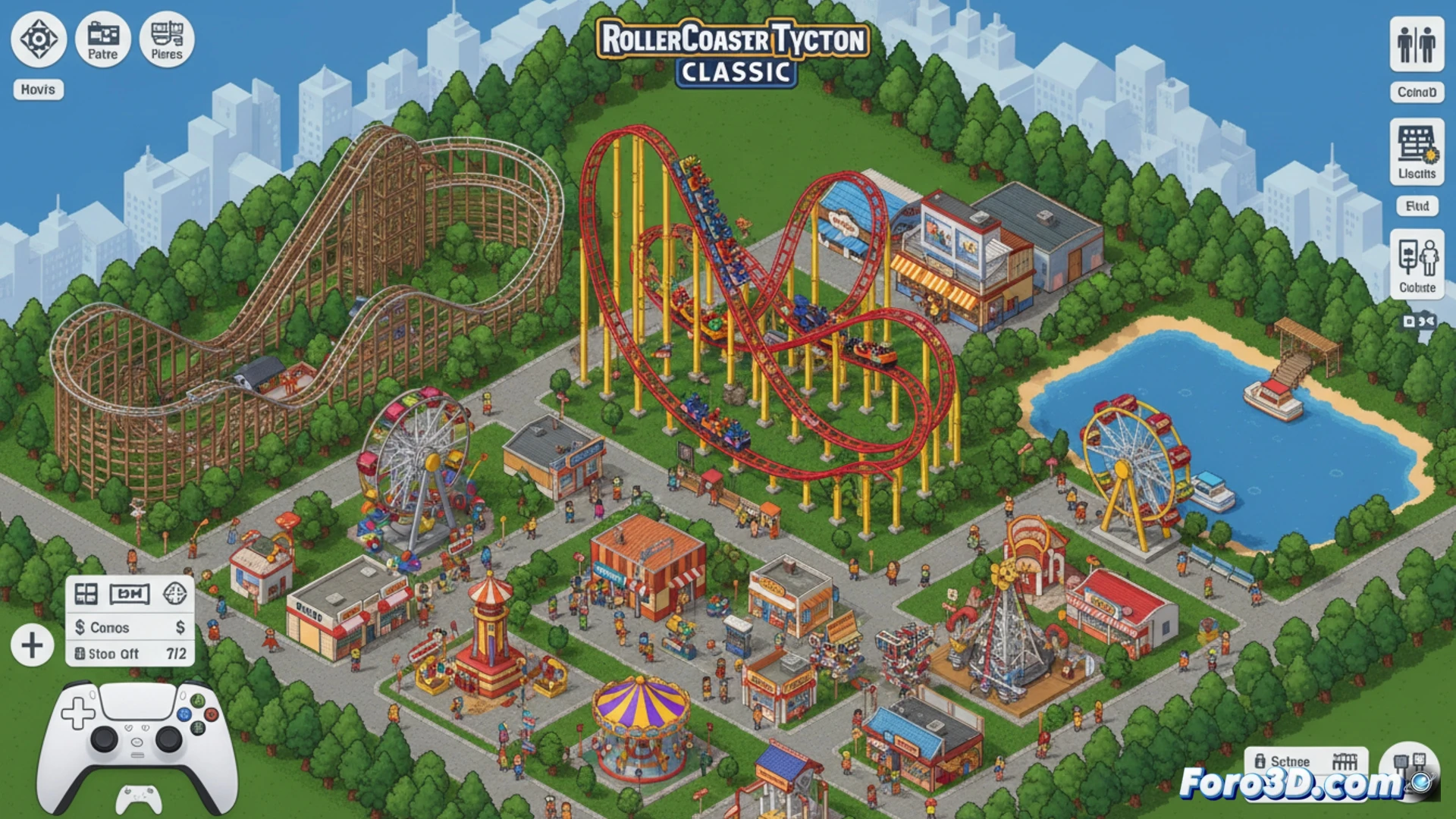 RollerCoaster Tycoon Classic llega a PS5 y Xbox Series: análisis técnico