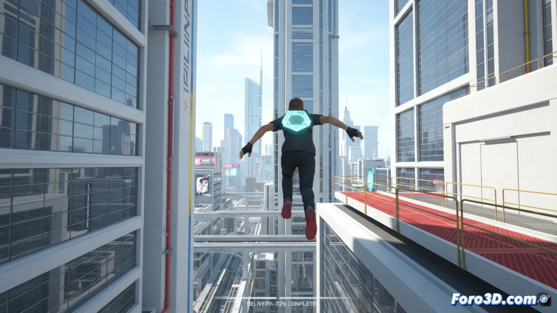 Run Between Tall Buildings in This Futuristic Mirror's Edge-Like Game