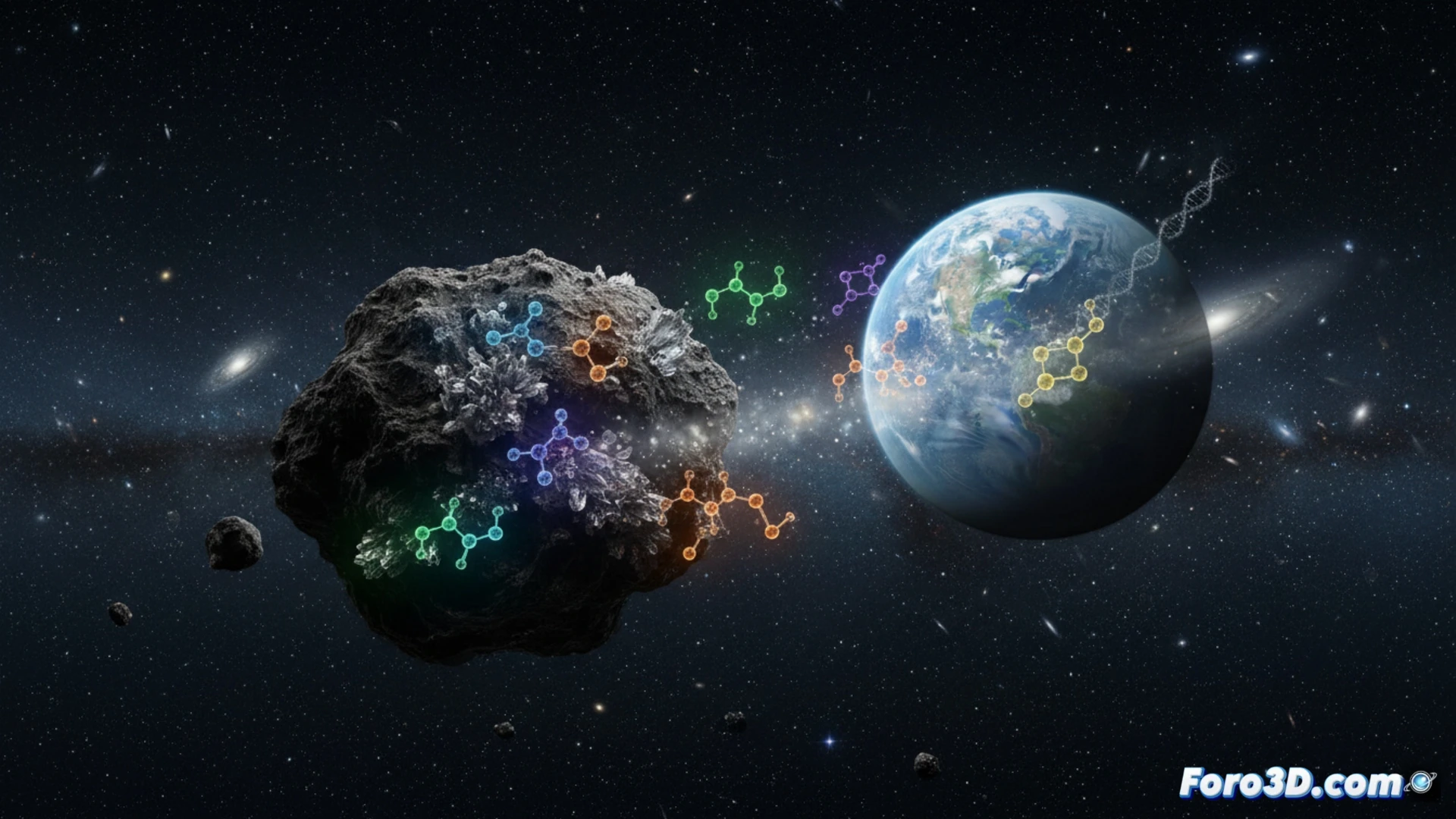 Ryugu contiene los cinco componentes básicos del ADN y ARN