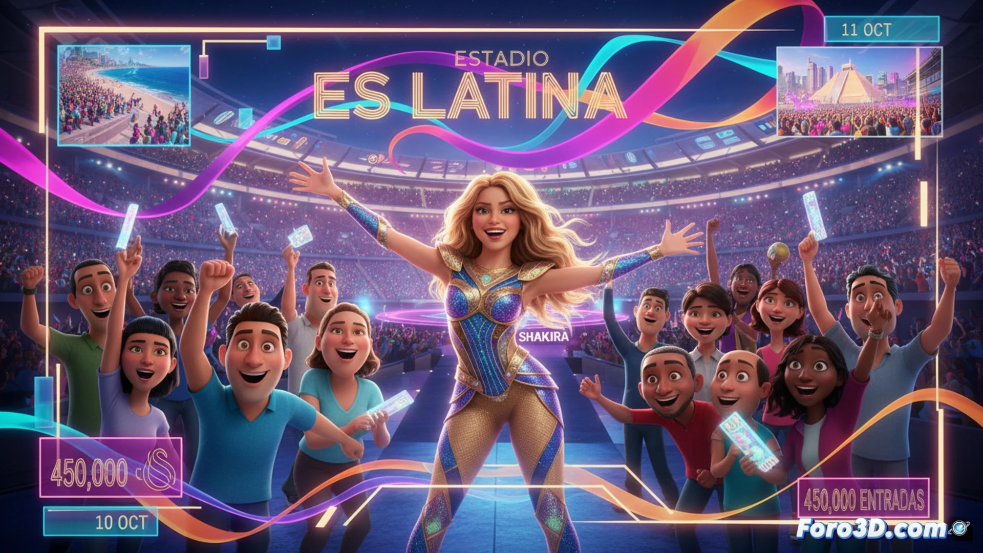 Shakira en Madrid: Tecnología 3D tras un estadio temporal inmersivo