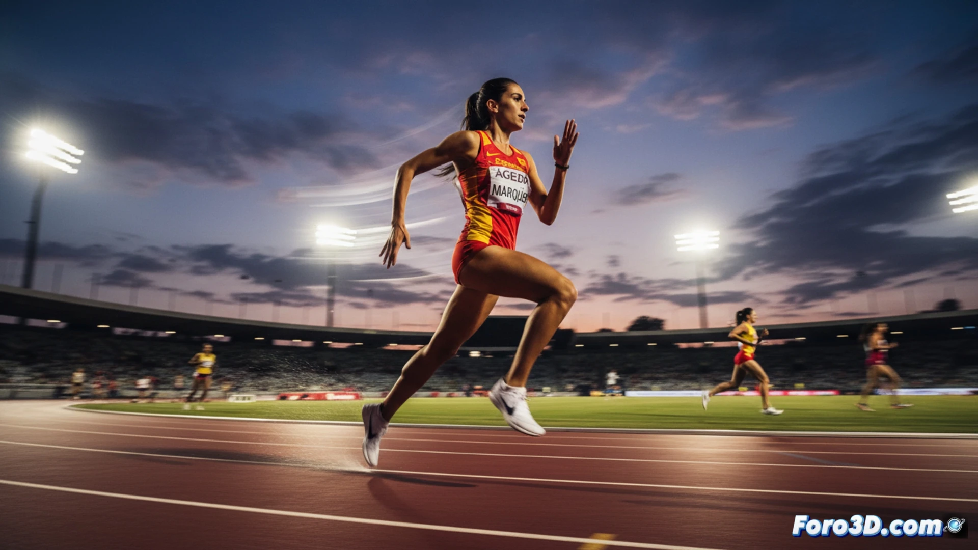 Modelo 3D de la rodilla de Águeda Marqués mostrando el proceso de recuperacion y analisis biomecanico.