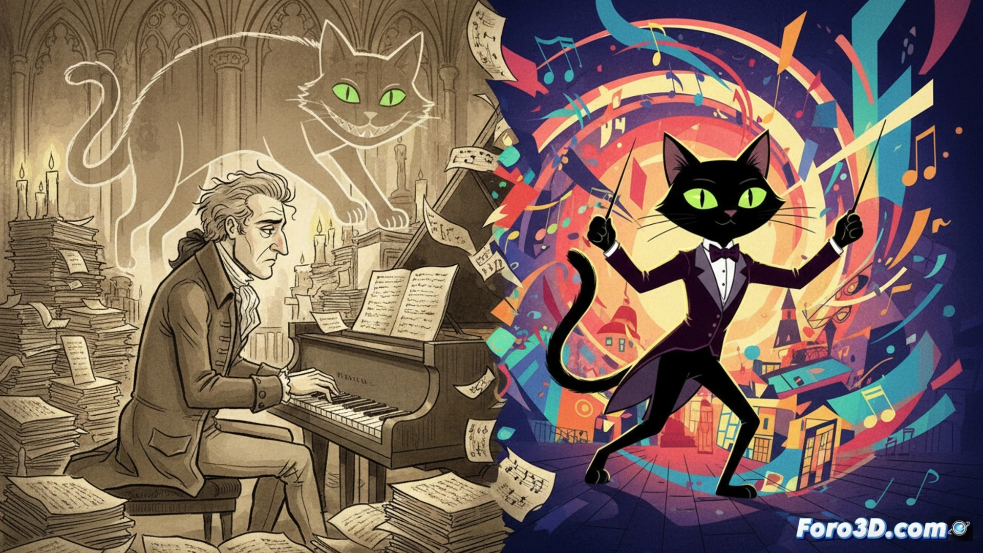 The Cat & The Composer: Un error editorial del XIX cobra vida en animación