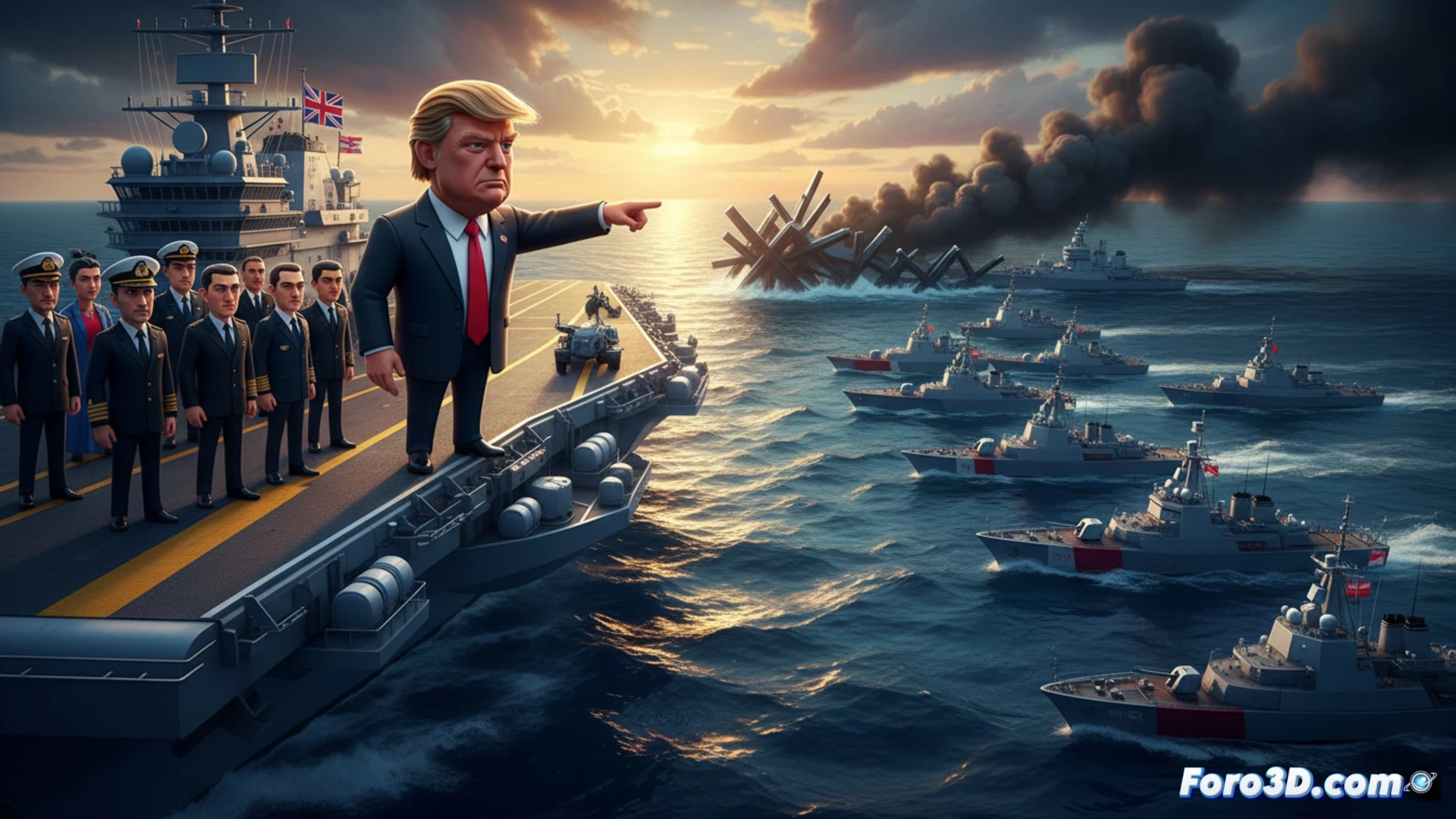 Trump propone coalición naval para reabrir el estrecho de Ormuz