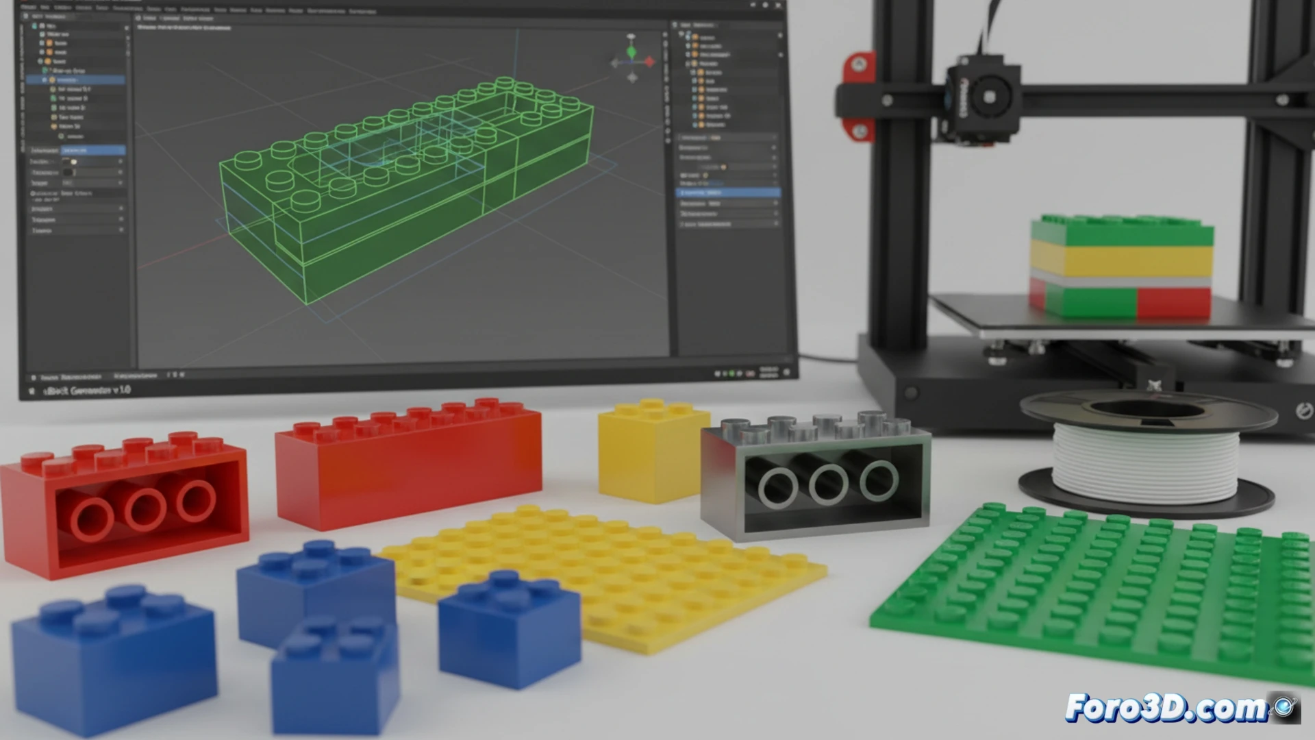 uBrick Generator: plugin gratuito para Blender que crea piezas LEGO imprimibles