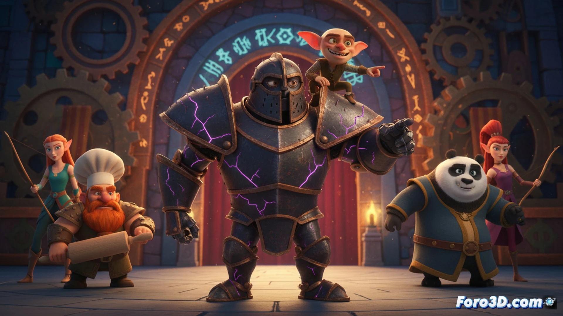 Una armadura maldita y un goblin: caso de estudio en animación 3D