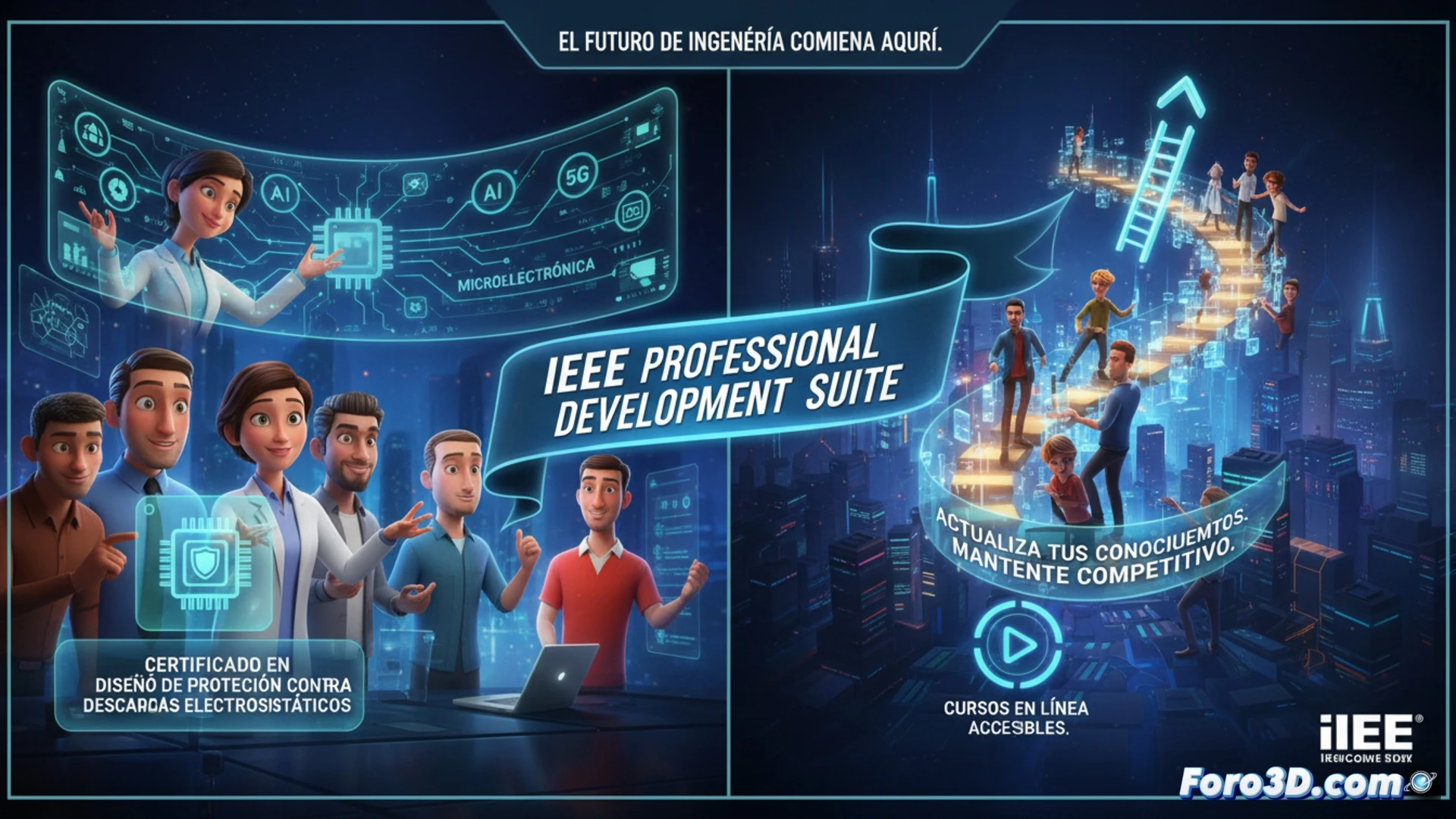 Visualización 3D, clave en la formación para semiconductores del IEEE