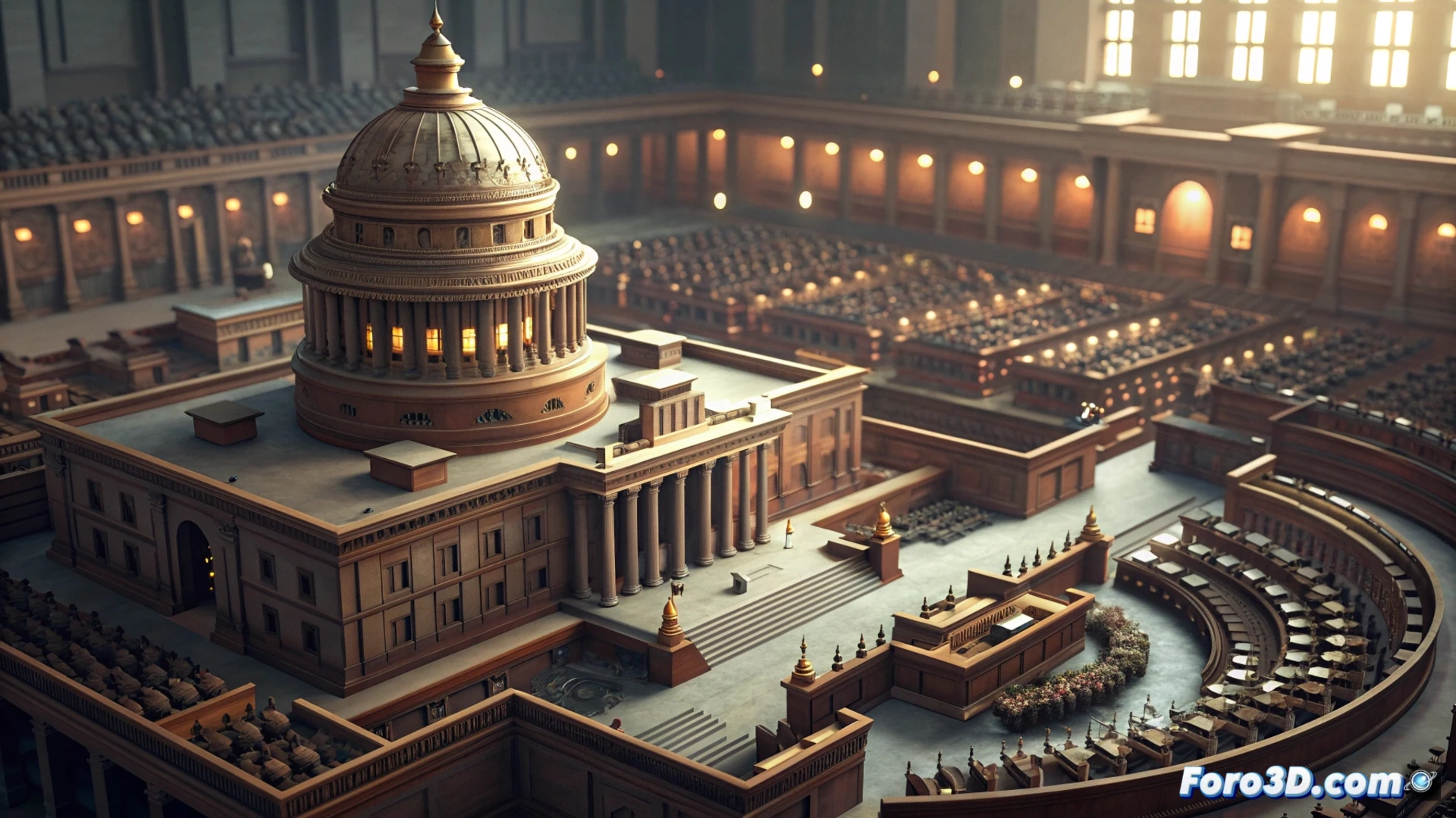 Visualización 3D del Proceso Electoral y la Arquitectura Constitucional