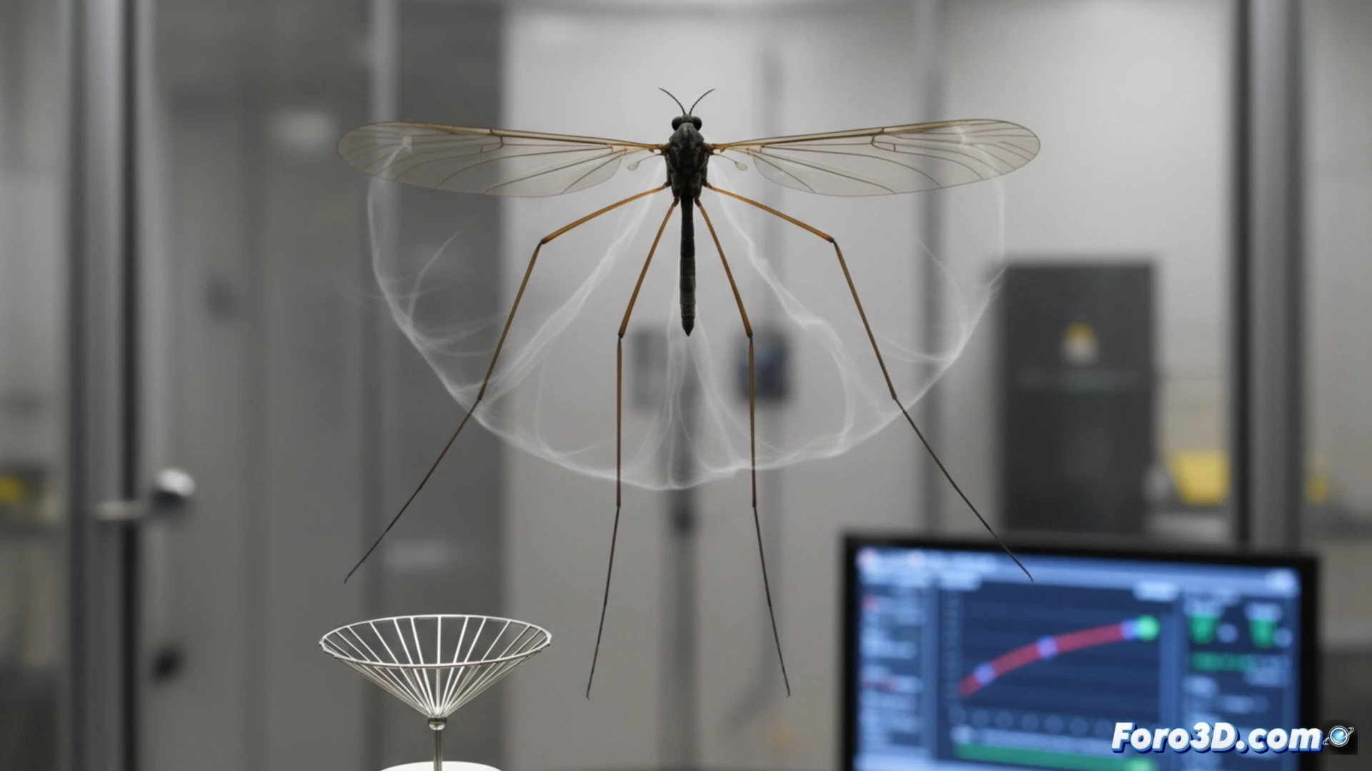 Visualización 3D desvela el secreto de vuelo de la mosca fantasma