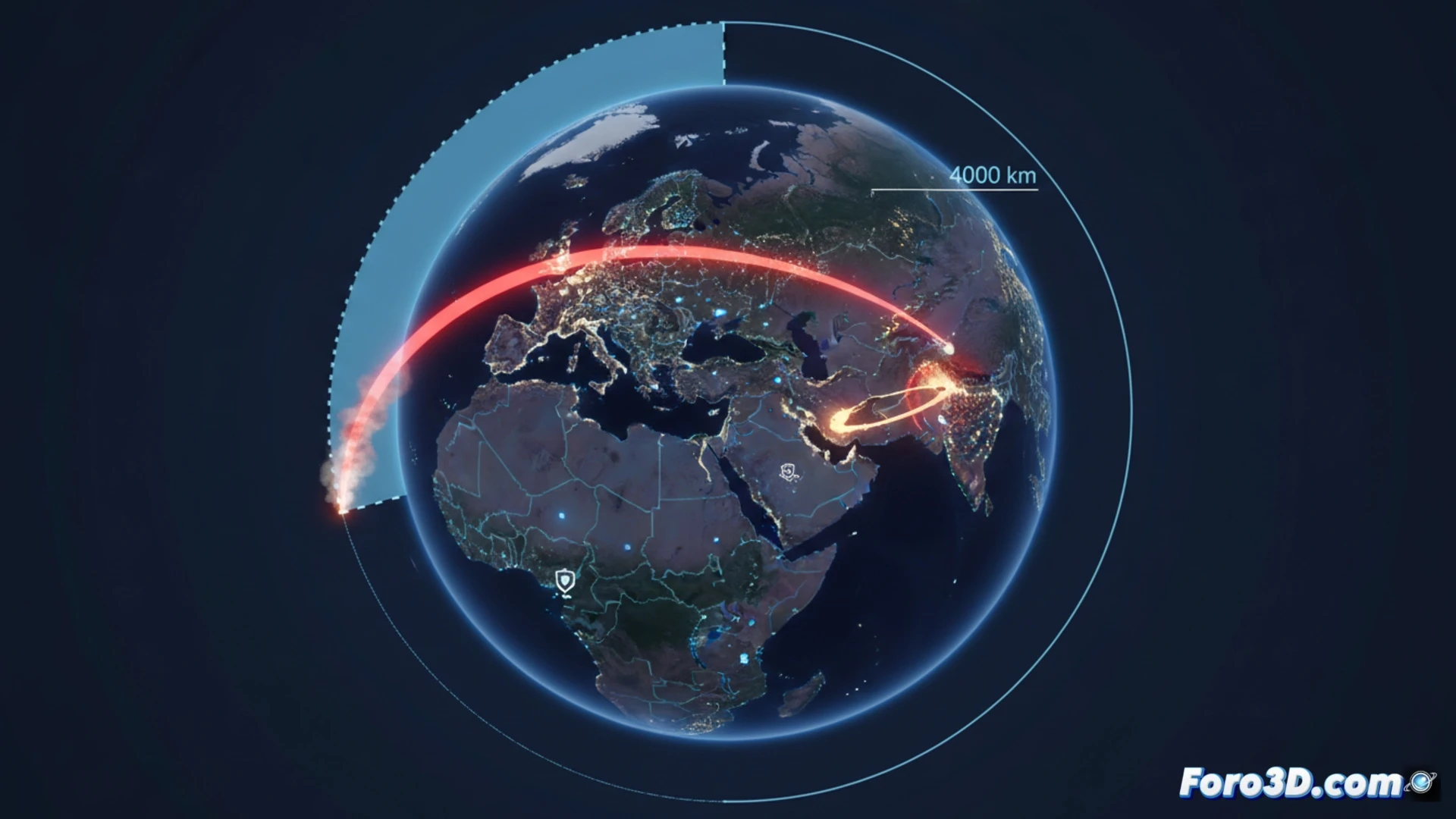 Visualizando el Alcance: Modelado 3D del Ataque a Diego García
