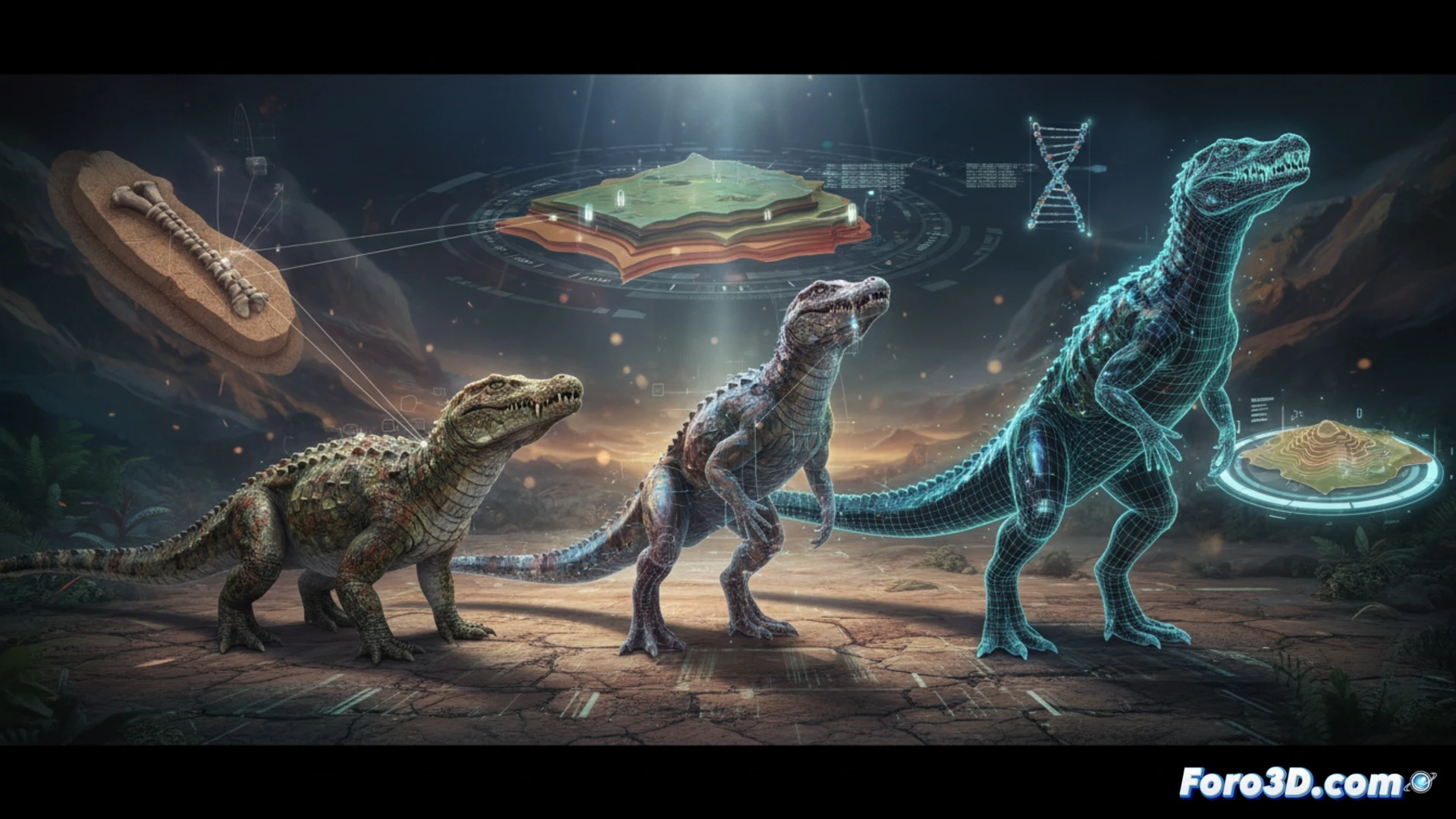 Visualizando el cambio: del cuadrupedo al bípedo en 3D