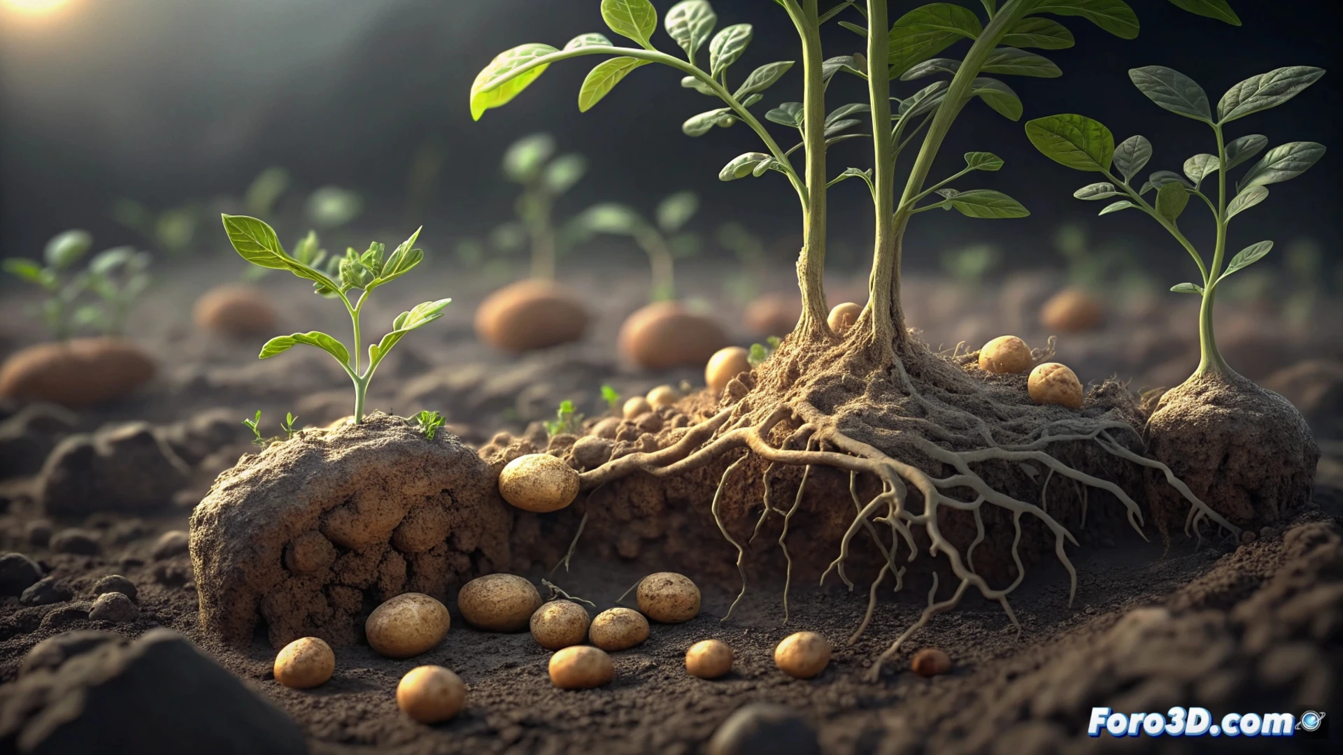 Visualizando el cultivo de garbanzos en suelo lunar simulado