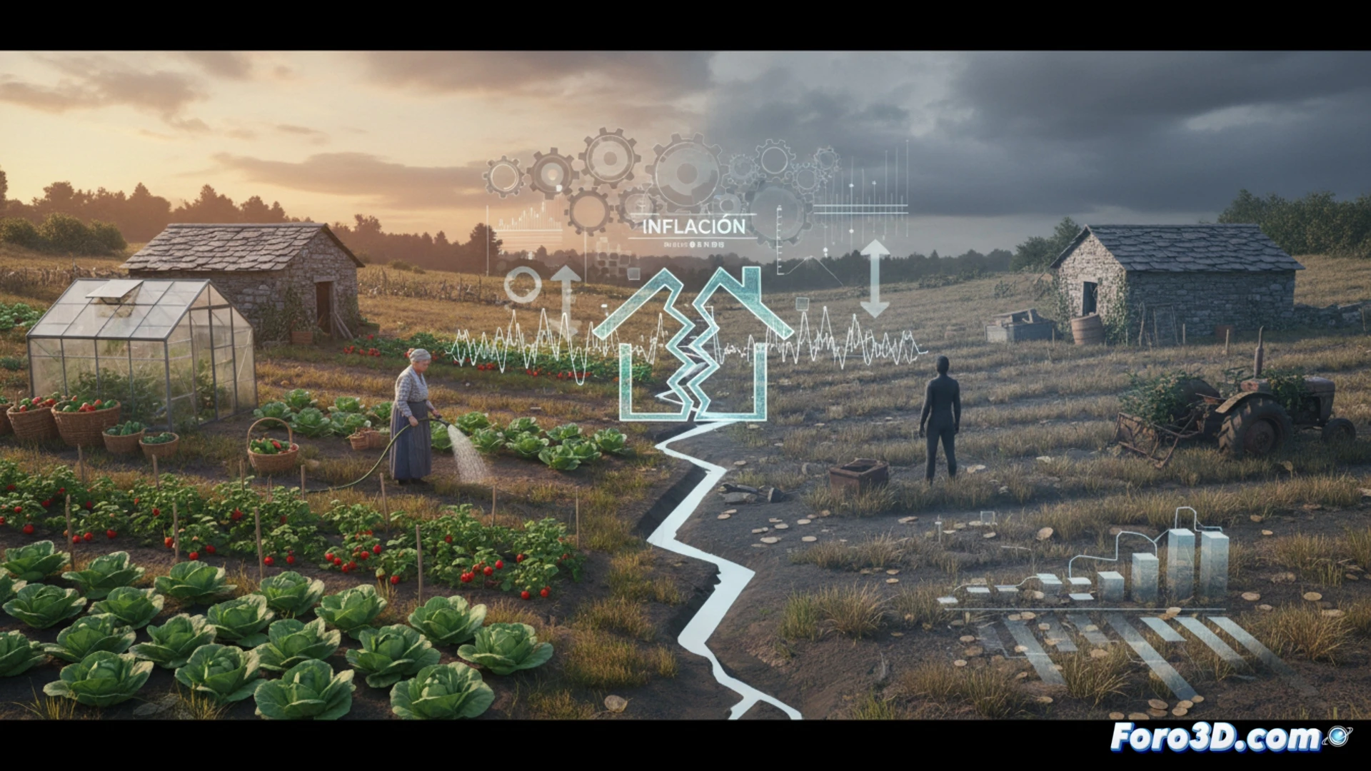 Visualizando el declive de la huerta gallega en 3D