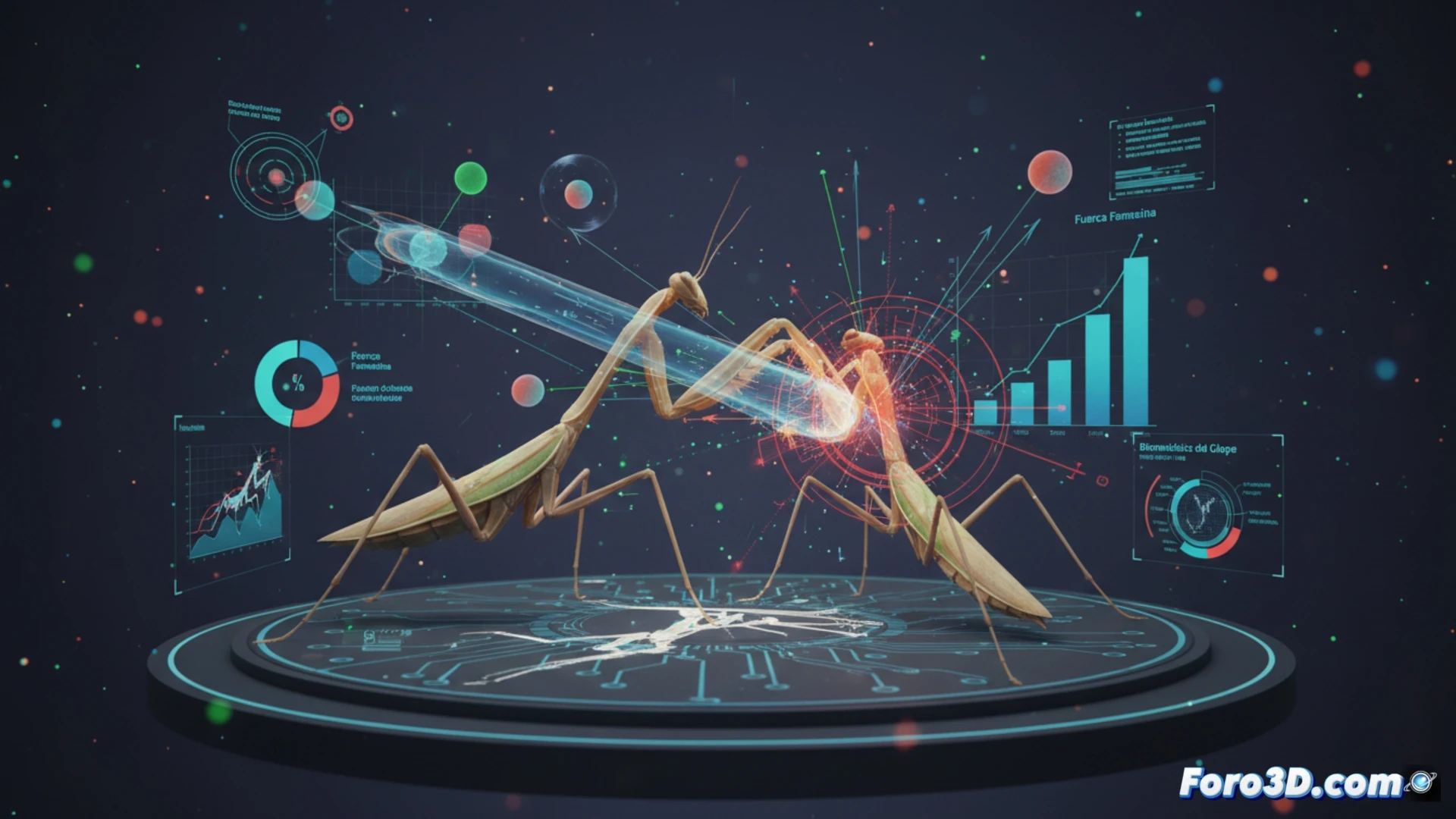 Visualizando el golpe letal de las mantis gigantes