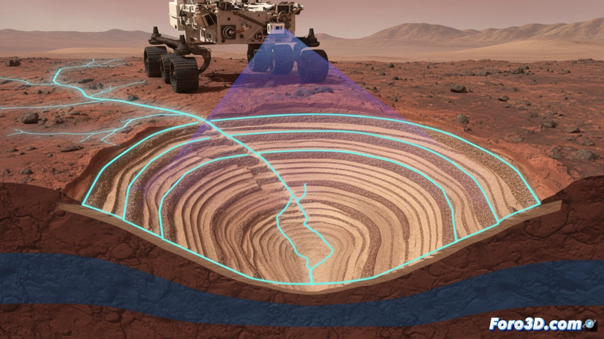 Visualizando el subsuelo marciano: el radar 3D descubre una antigua delta