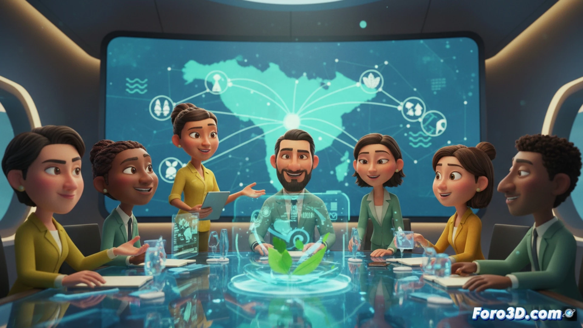 Visualizando la Alianza Iberoamericana con Modelado 3D Geopolítico