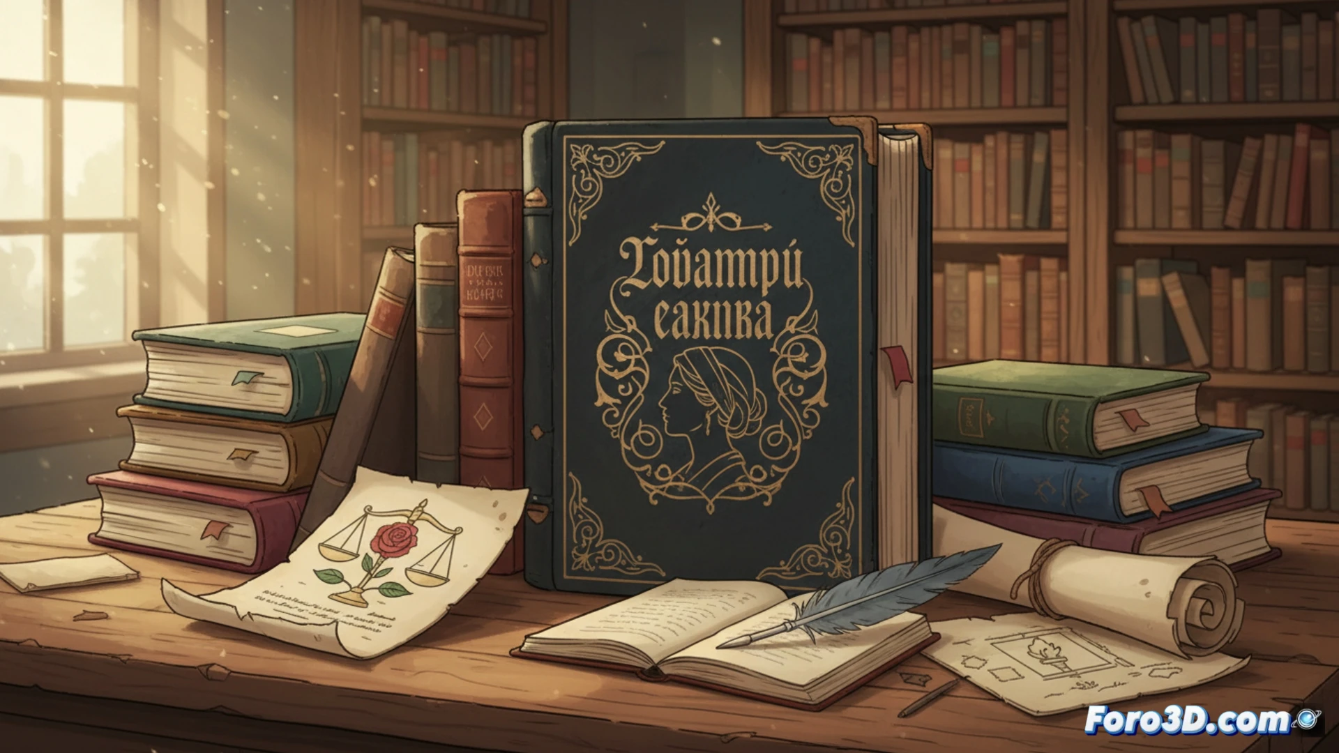 Representacion 3D de una multitud historica votando, fusionada con textos clave del movimiento sufragista femenino.