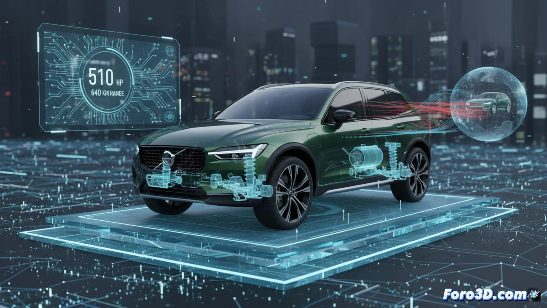 Volvo EX60 Cross Country: Diseño 3D y Simulación en un SUV Eléctrico