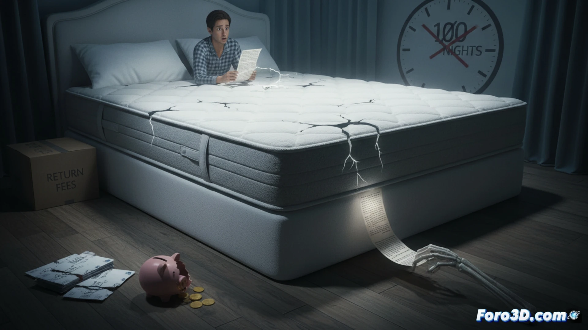Analisis juridico de condiciones abusivas en ofertas de 100 noches de prueba para colchones online