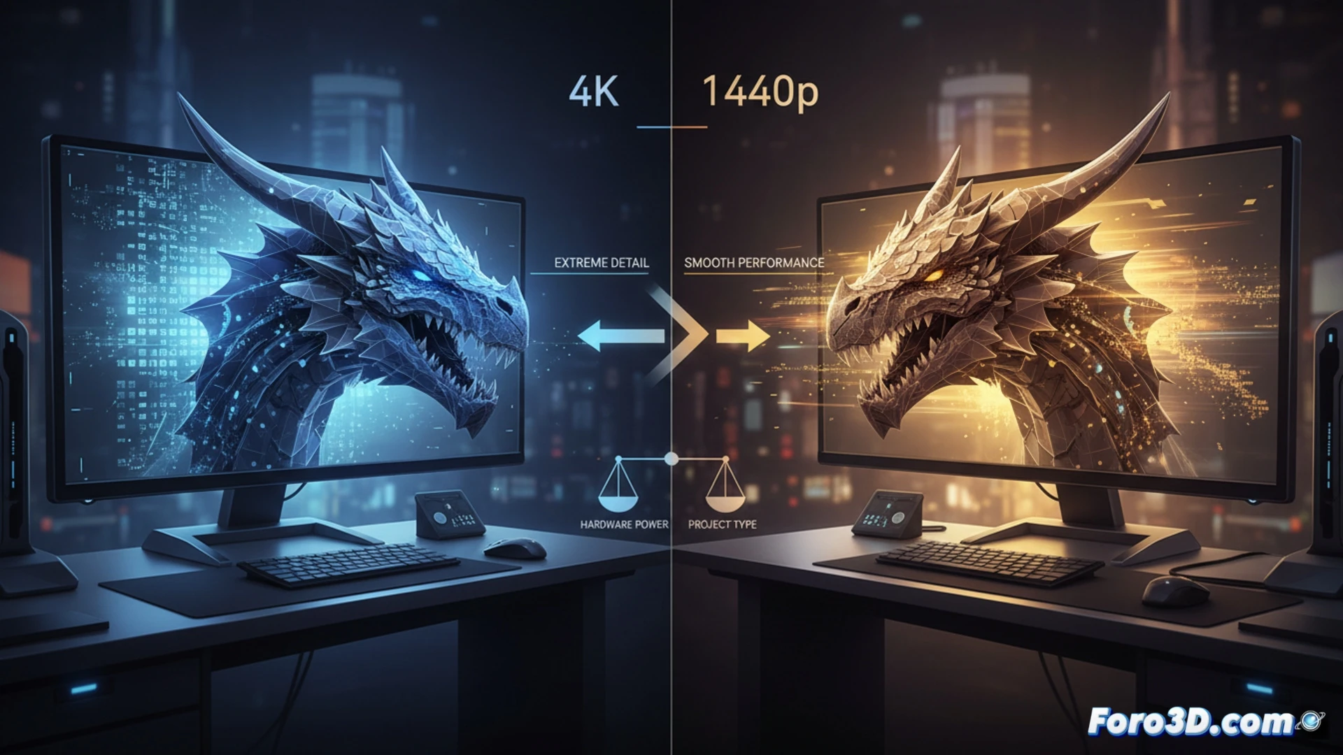 Comparativa de monitores 4K y 1440p para modelado 3D y estaciones de trabajo